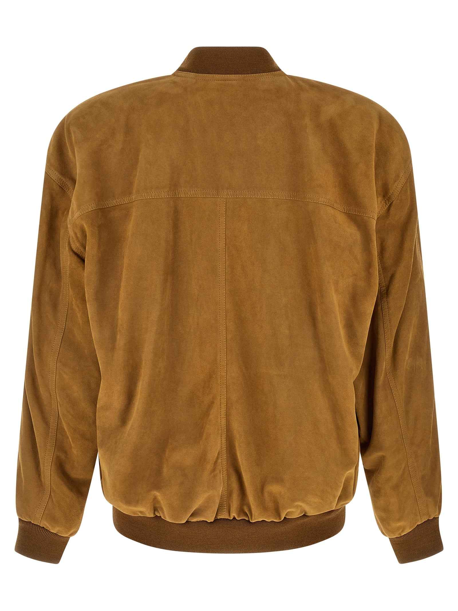 Saint Laurent Brown Lamb Leather Leather Jacket