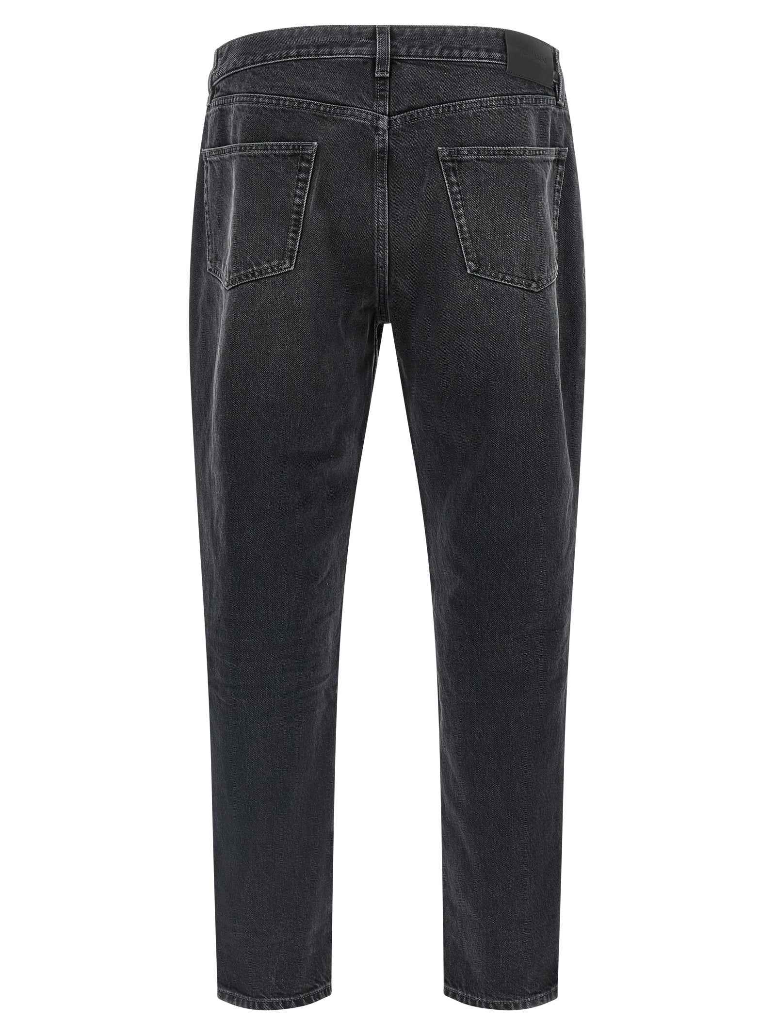 Saint Laurent Black Cotton Straight-Leg Jeans