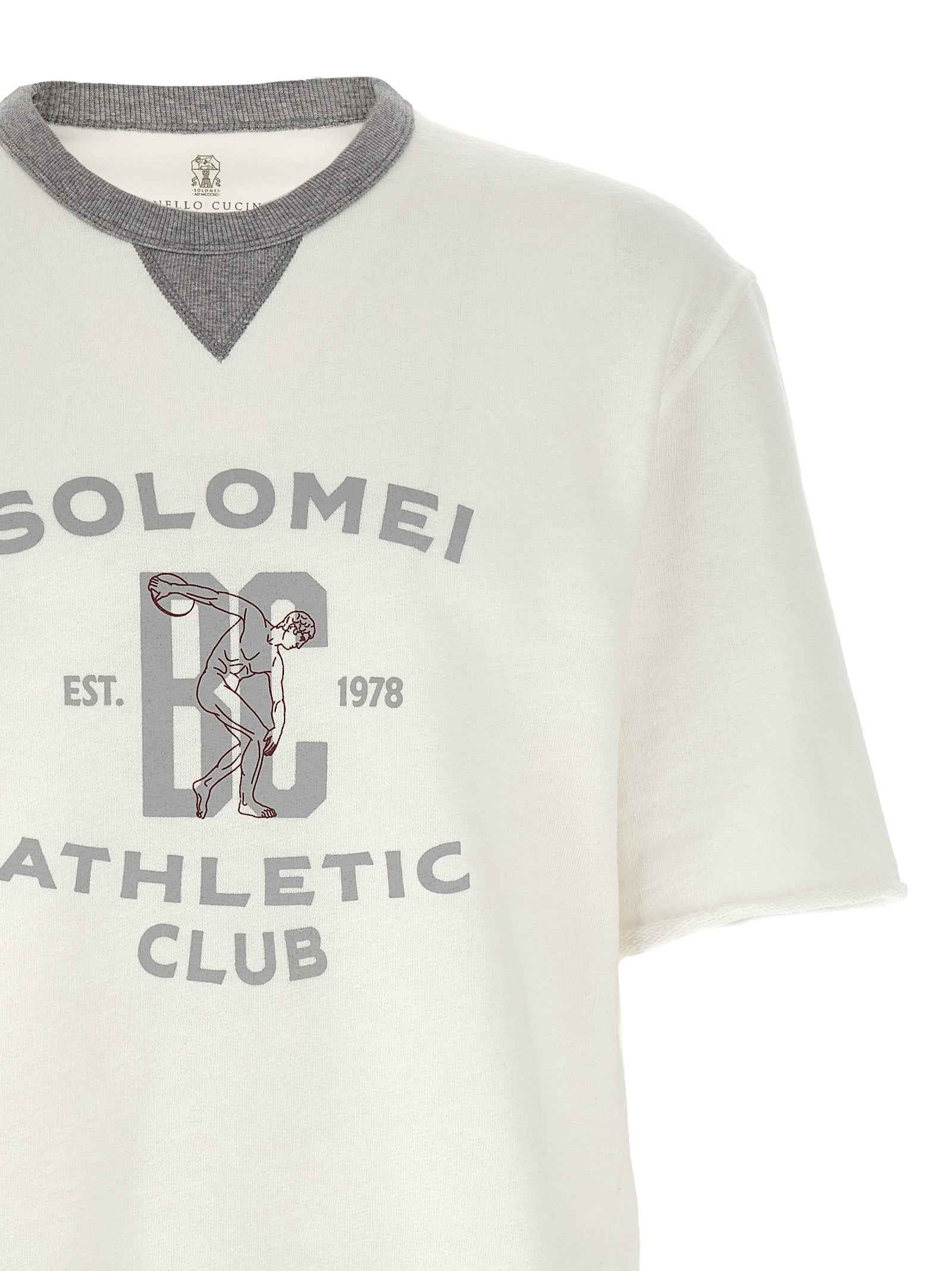Brunello Cucinelli White Cotton Sweatshirt