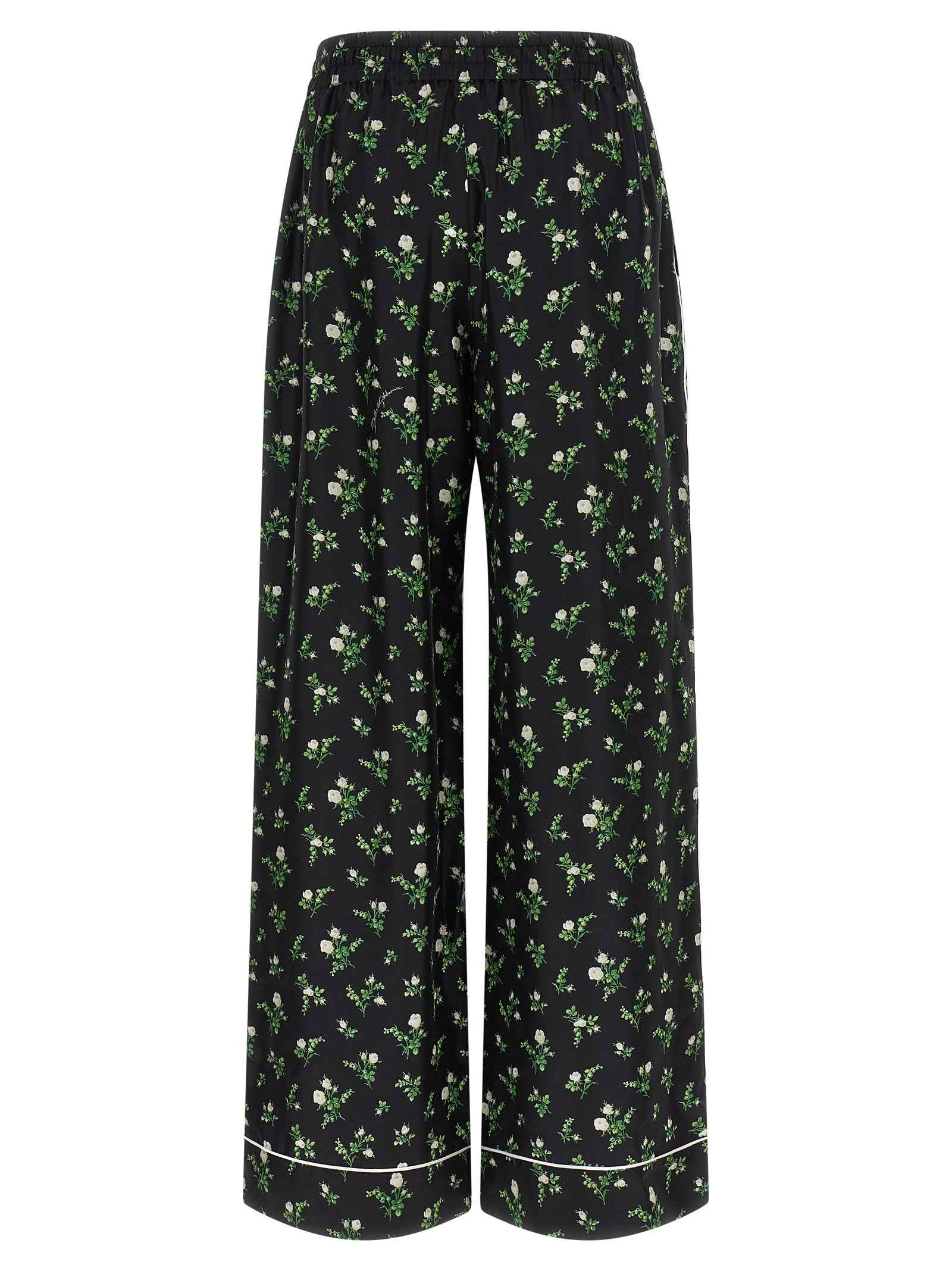 Dolce & Gabbana Black Silk Casual Pants