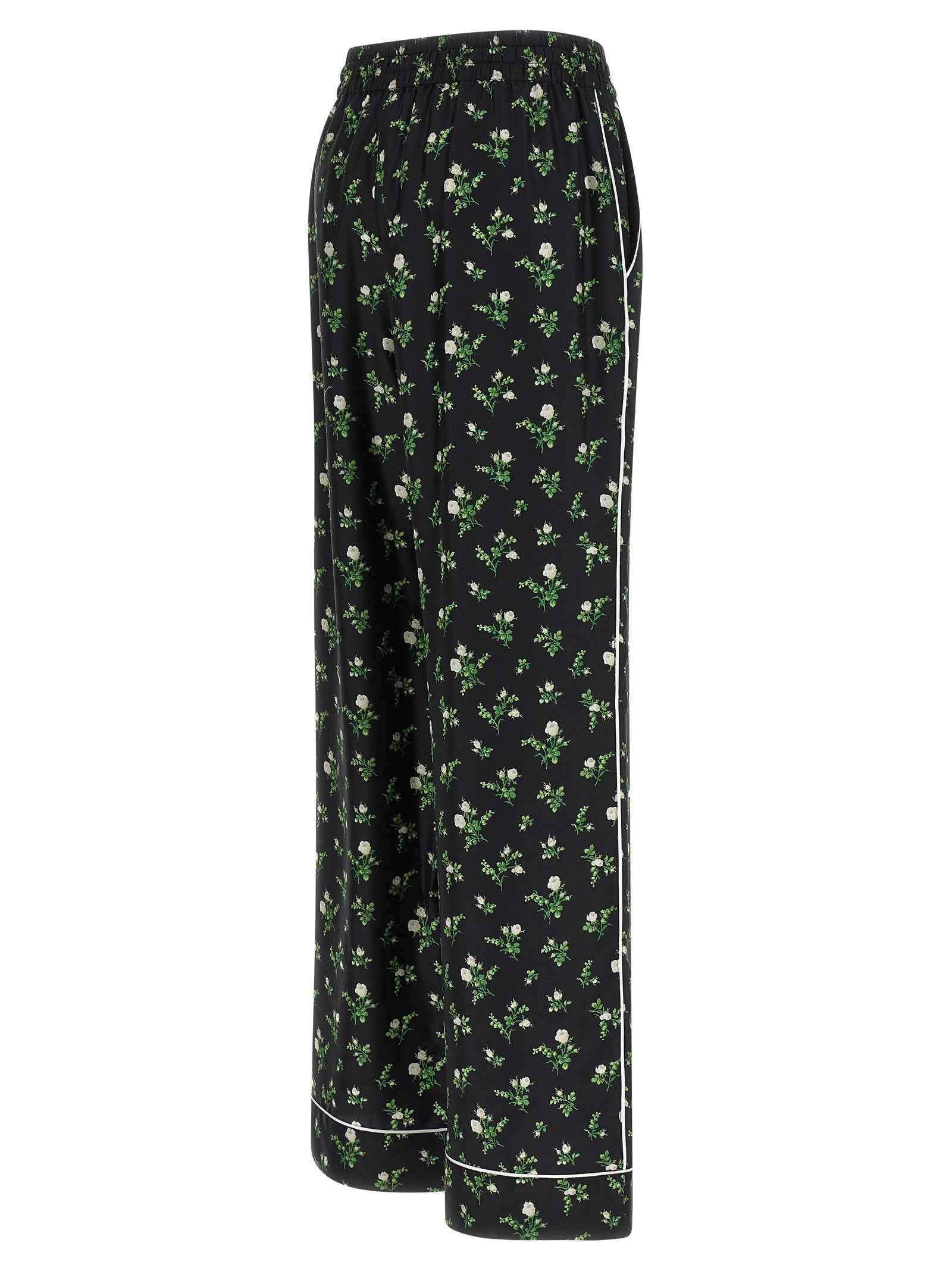 Dolce & Gabbana Black Silk Casual Pants