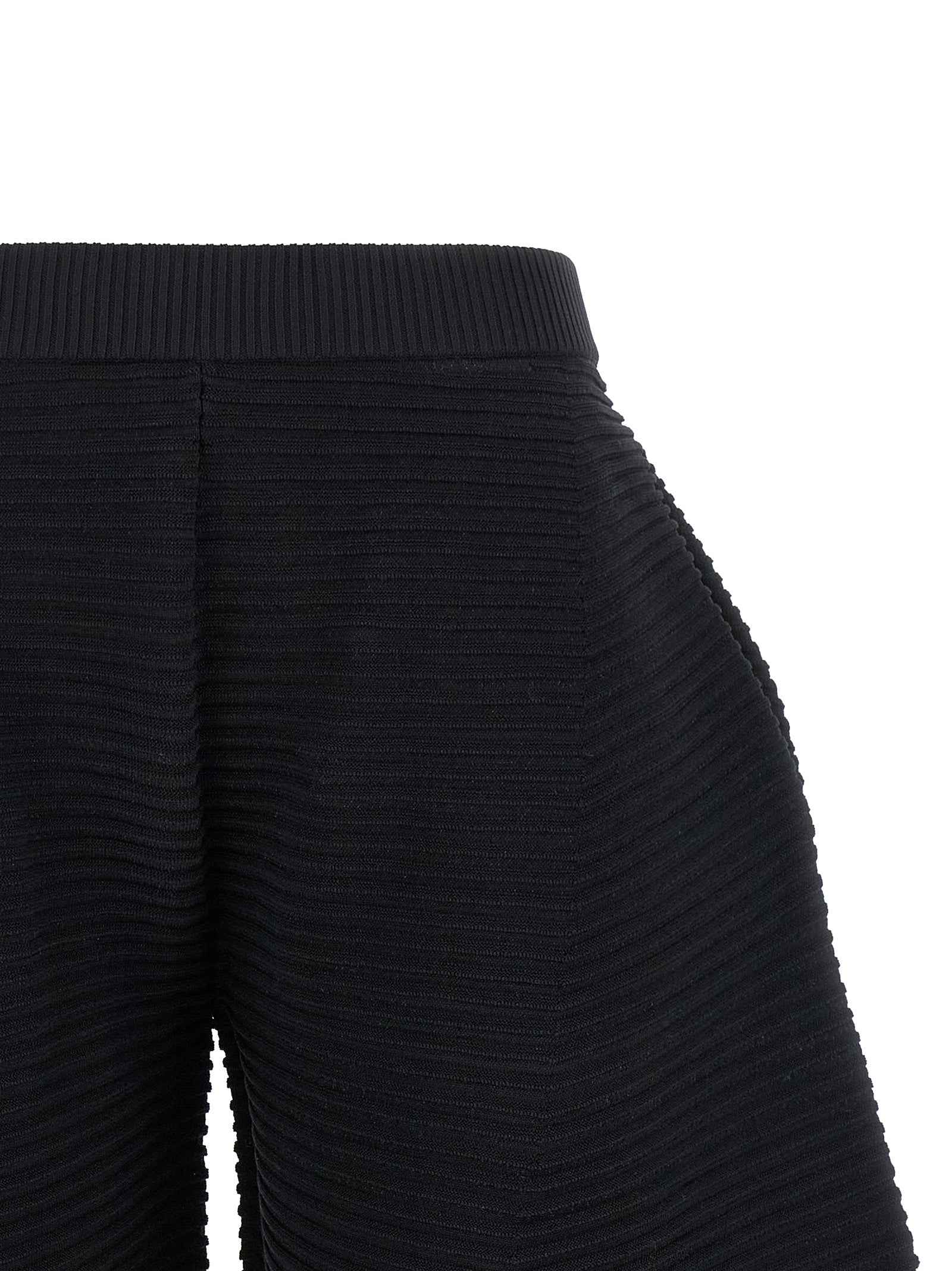 Issey Miyake Black Polyester Cropped Pants