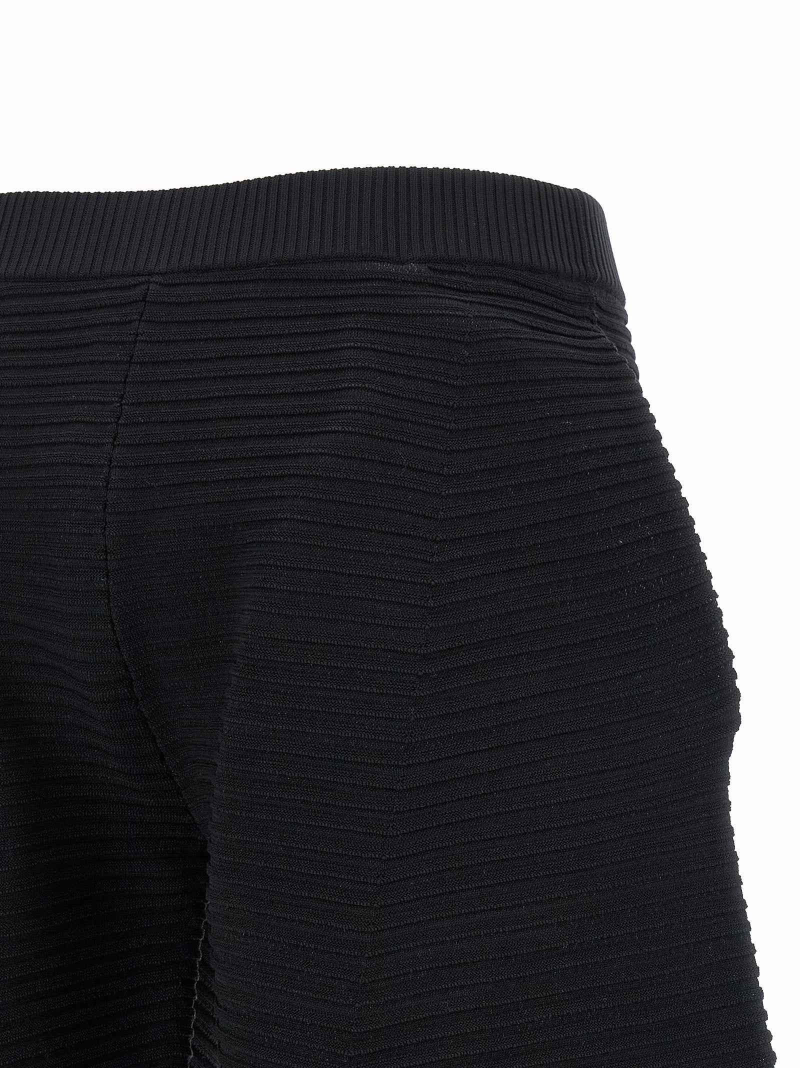 Issey Miyake Black Polyester Cropped Pants