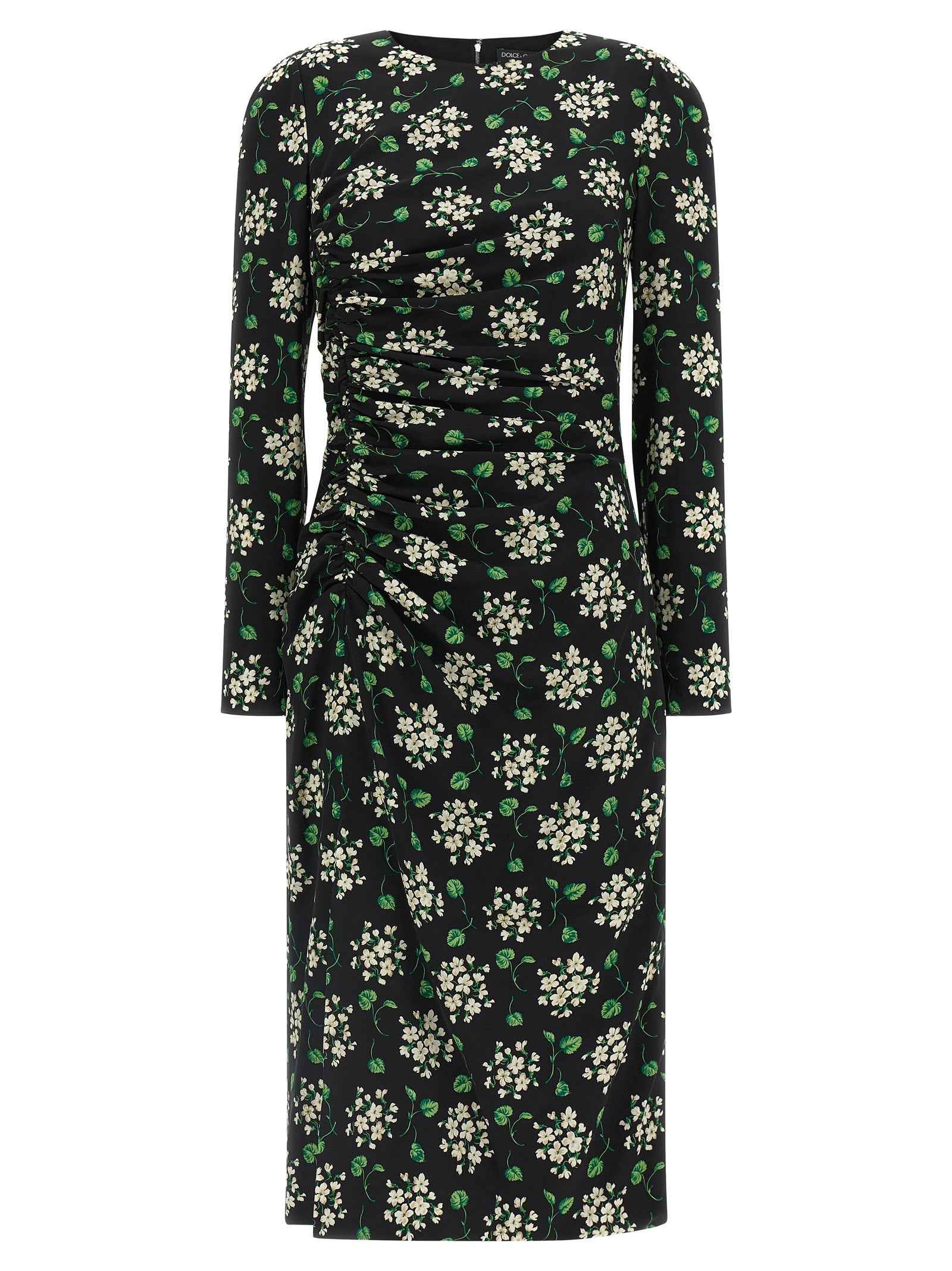 Dolce & Gabbana Black Synthetic Midi Dress