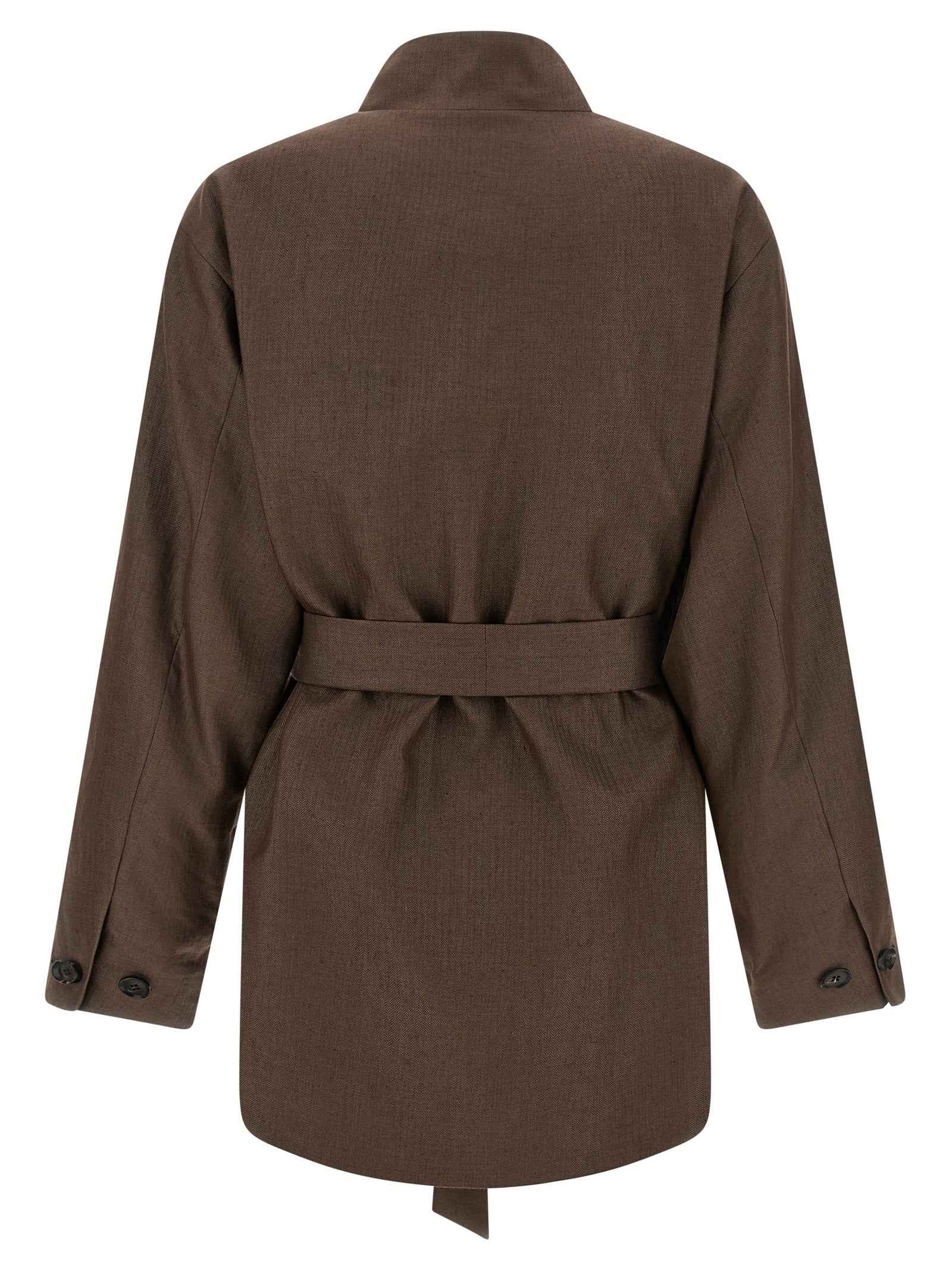 Kiton Brown Polyamide Blazer