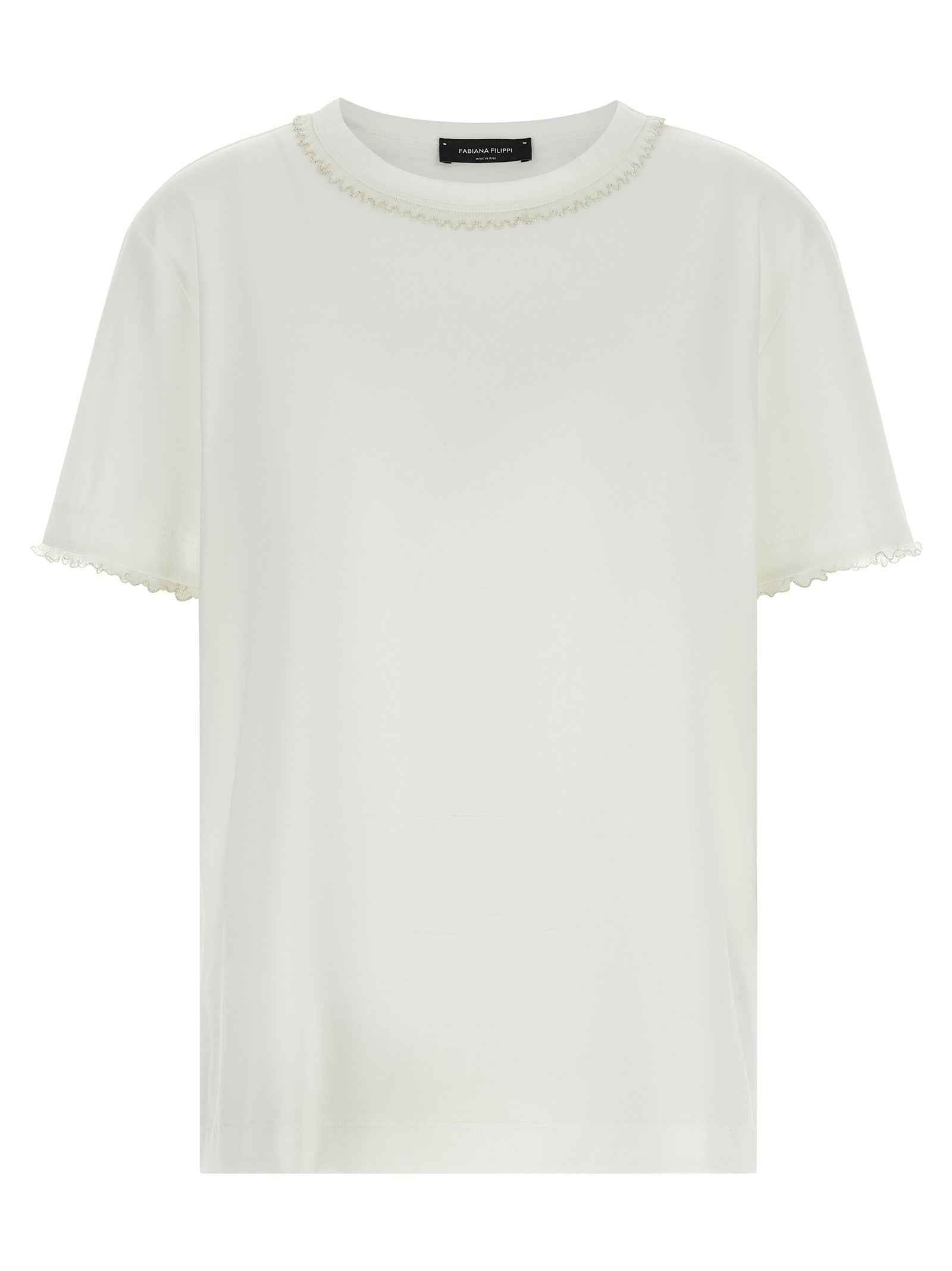 Fabiana Filippi White Cotton T-Shirt