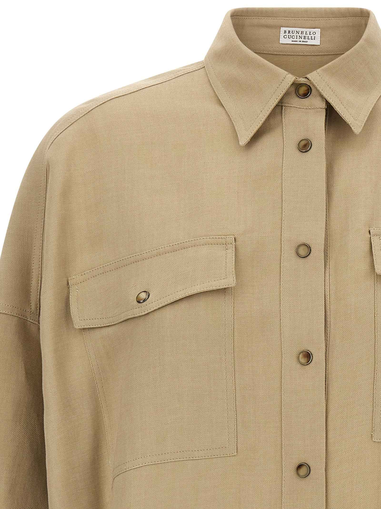Brunello Cucinelli Beige Viscose Blouse