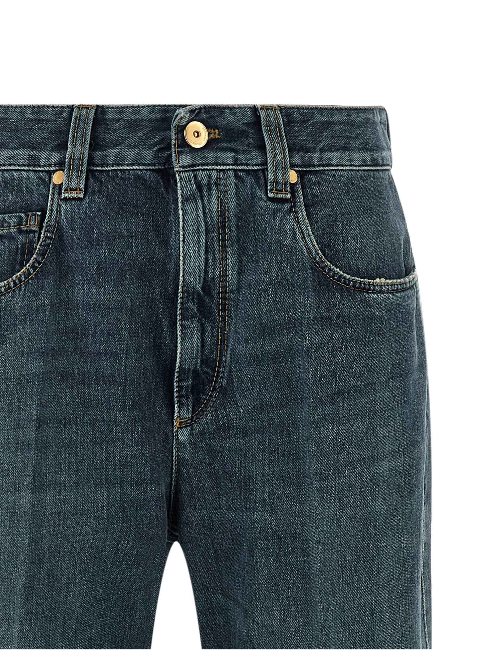 Brunello Cucinelli Blue Cotton Flared Jeans