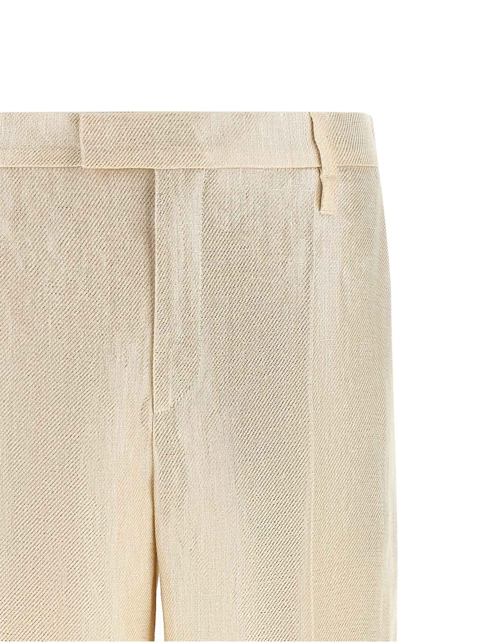 Brunello Cucinelli Gold Linen Casual Pants