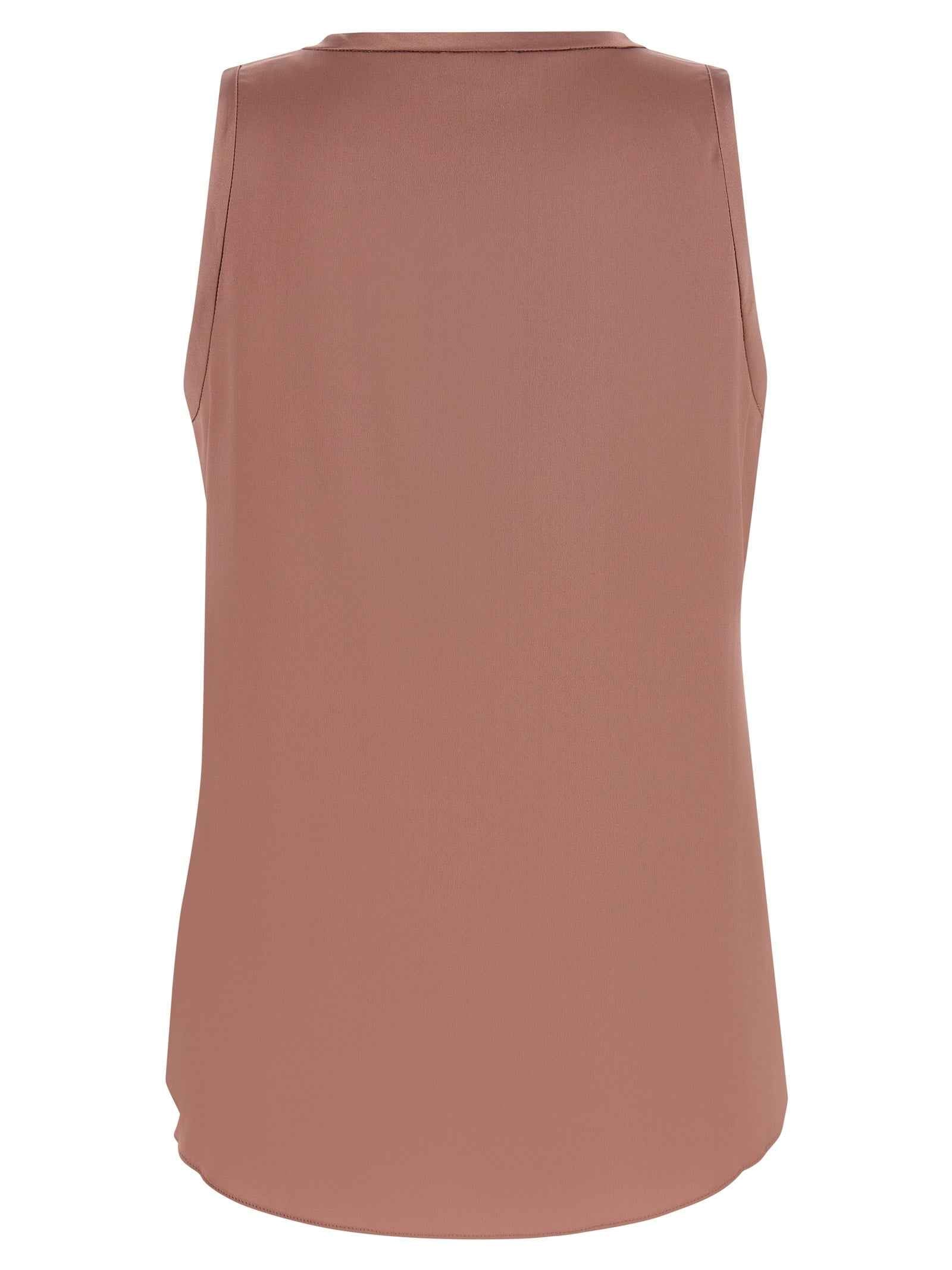 Brunello Cucinelli Multicolor Silk Sleeveles T-Shirt