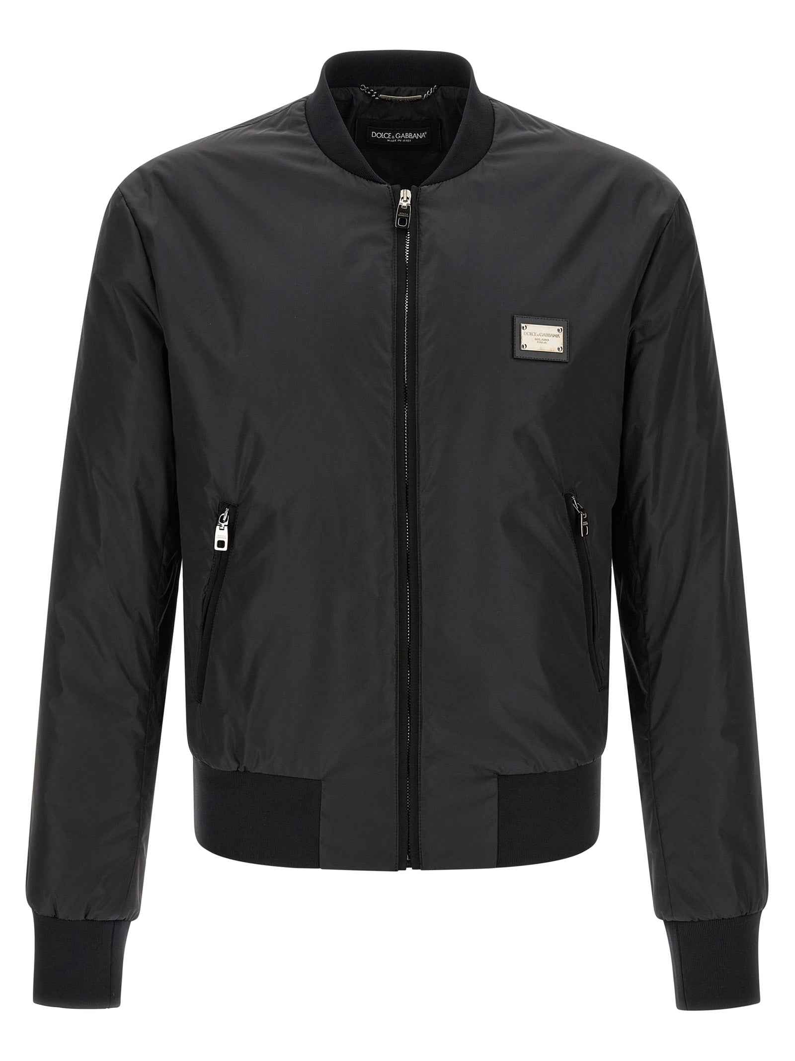 Dolce & Gabbana Black Polyamide Bomber