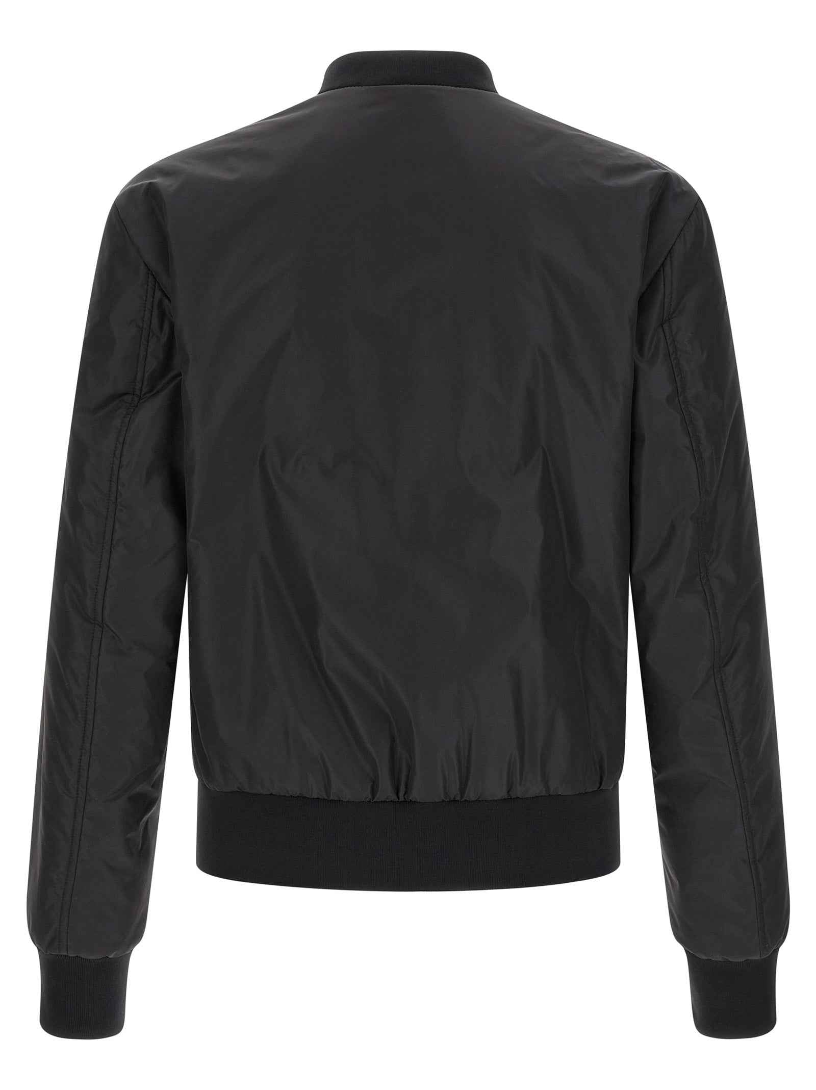 Dolce & Gabbana Black Polyamide Bomber
