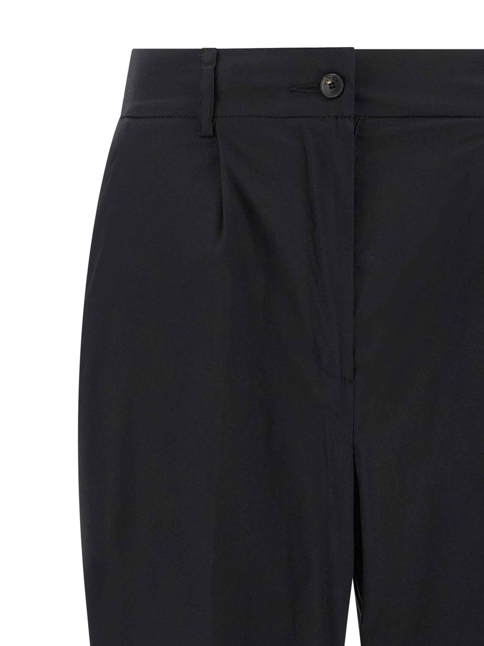 Kiton Black Cotton Casual Pants