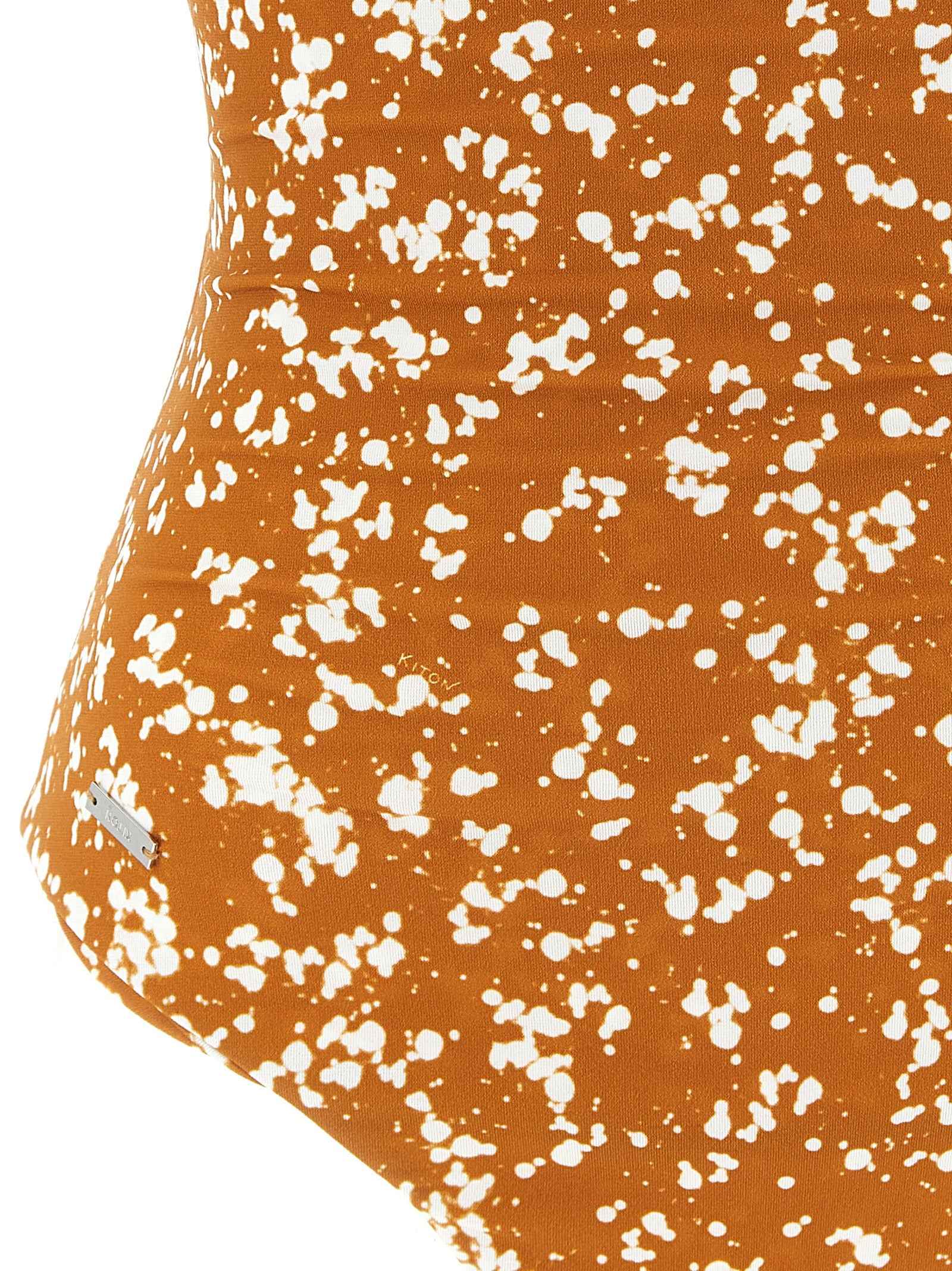 Kiton Brown Polyamide One-Piece Swimsuit