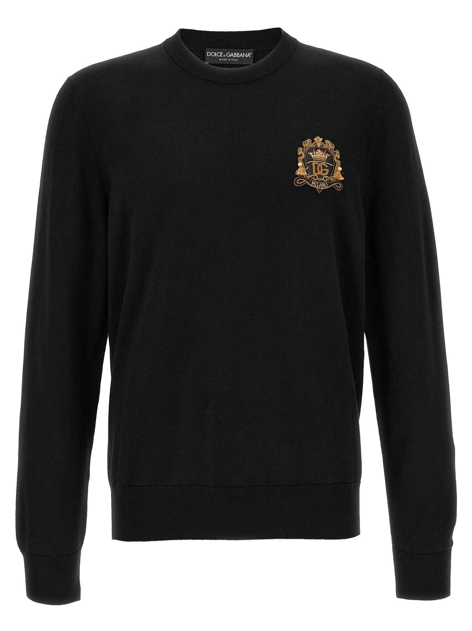 Dolce & Gabbana Black Virgin Wool Cardigan