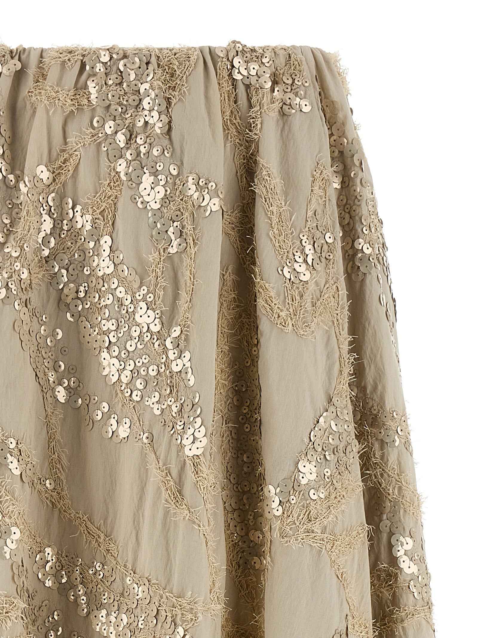 Brunello Cucinelli Beige Cotton Mini Skirt