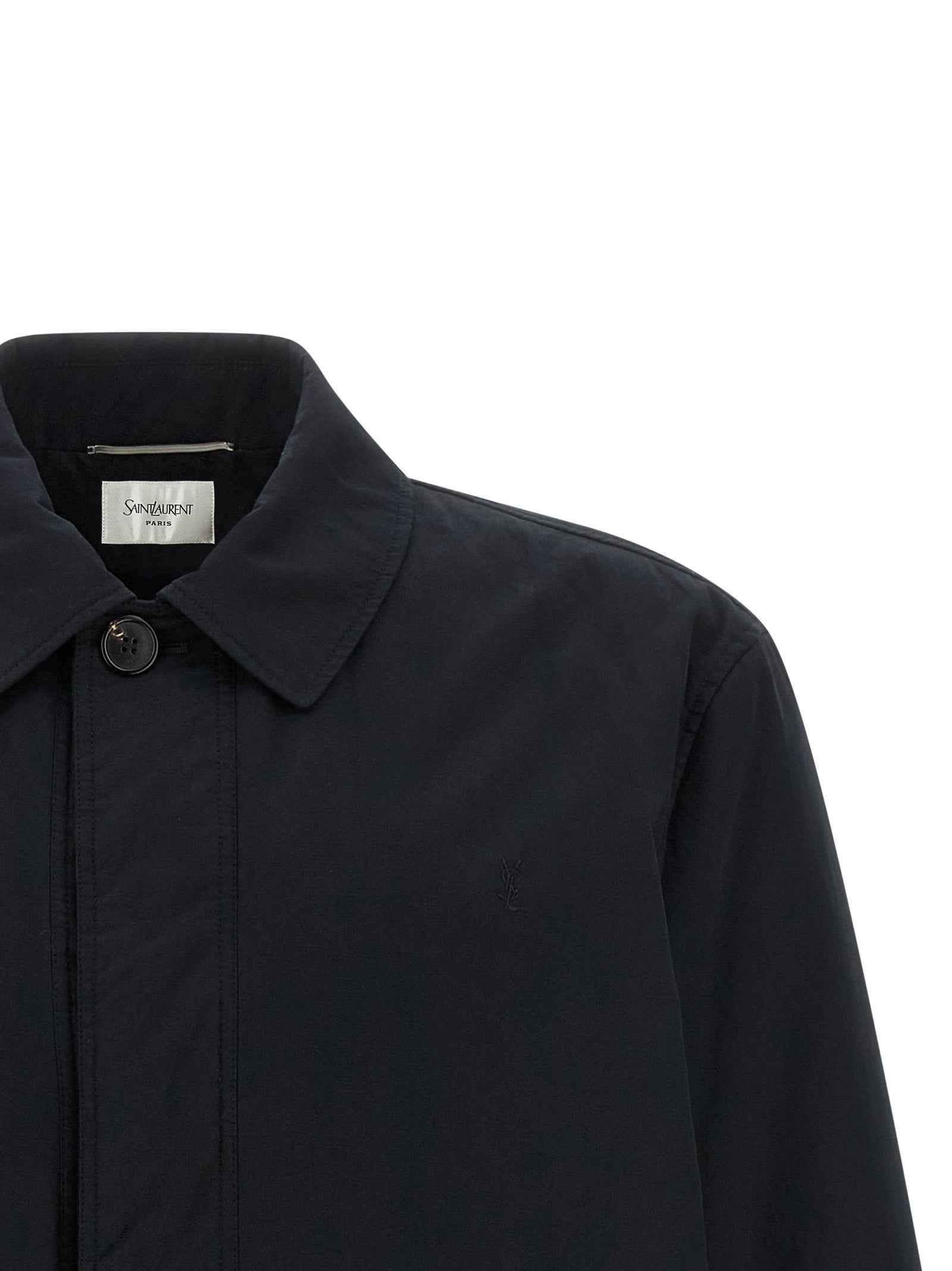 Saint Laurent Black Cotton Shell Jacket