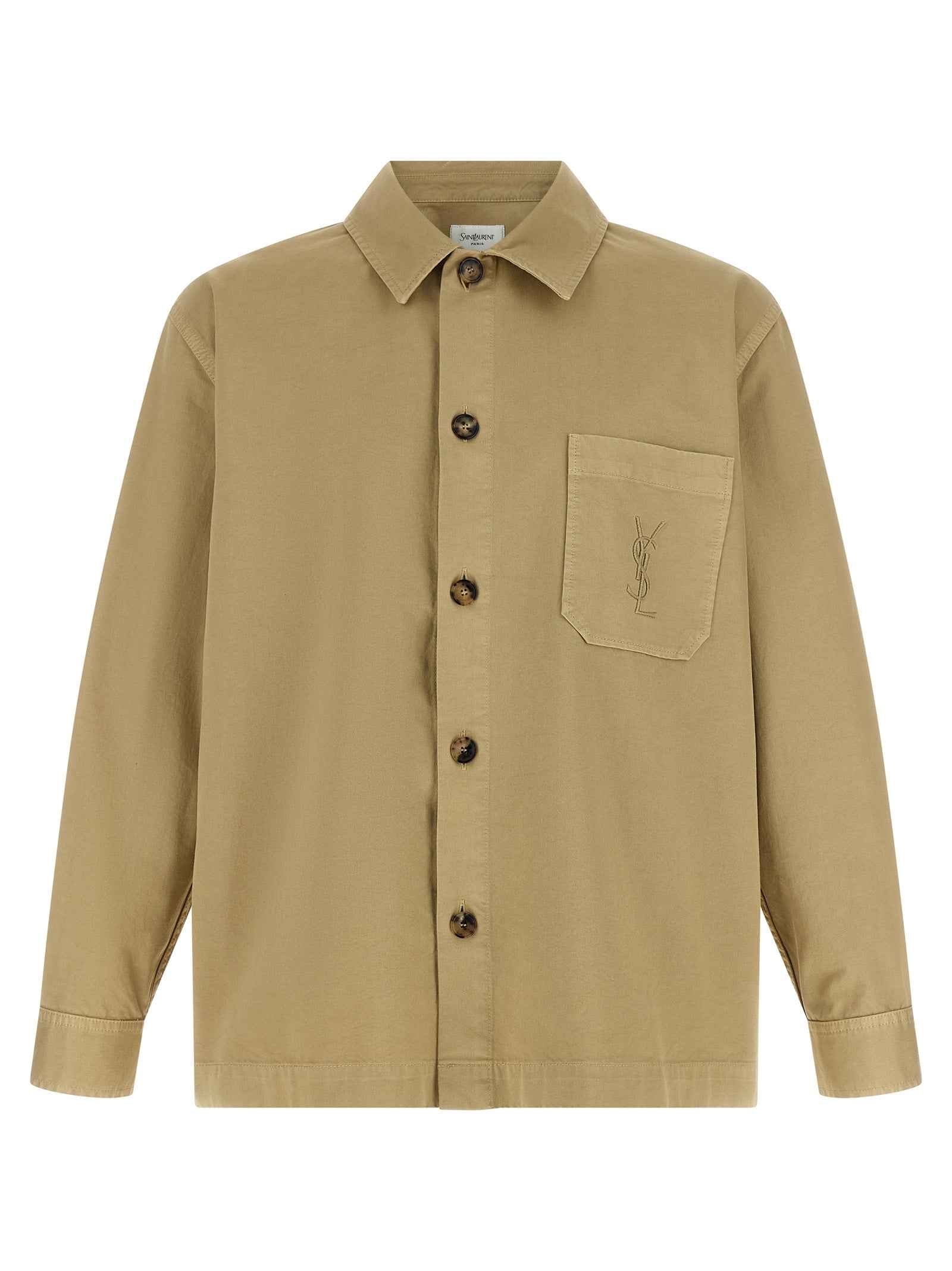 Saint Laurent Beige Cotton Blouse