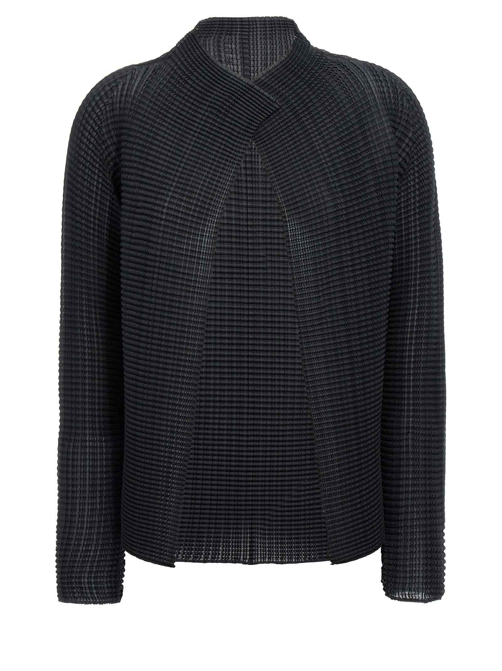 Issey Miyake Black Polyester Cardigan