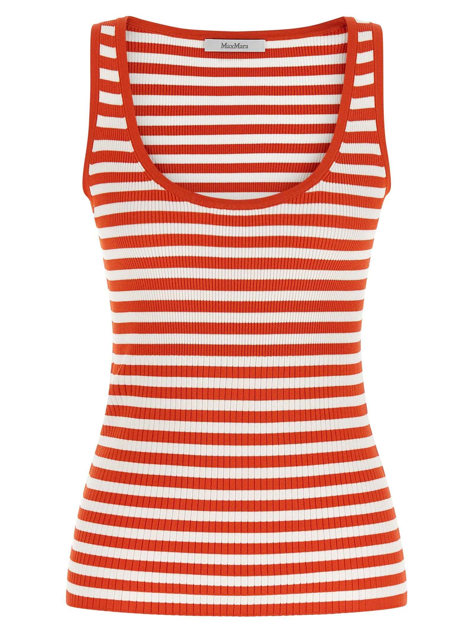 Max Mara Multicolor Viscose Sleeveles T-Shirt