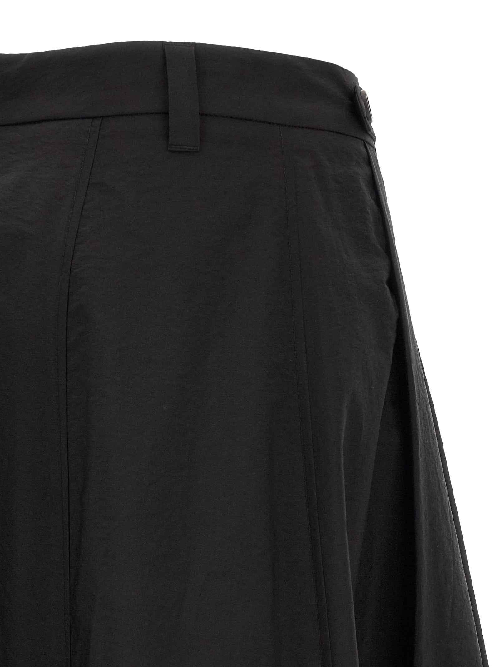 Brunello Cucinelli Black Cotton Midi Skirt