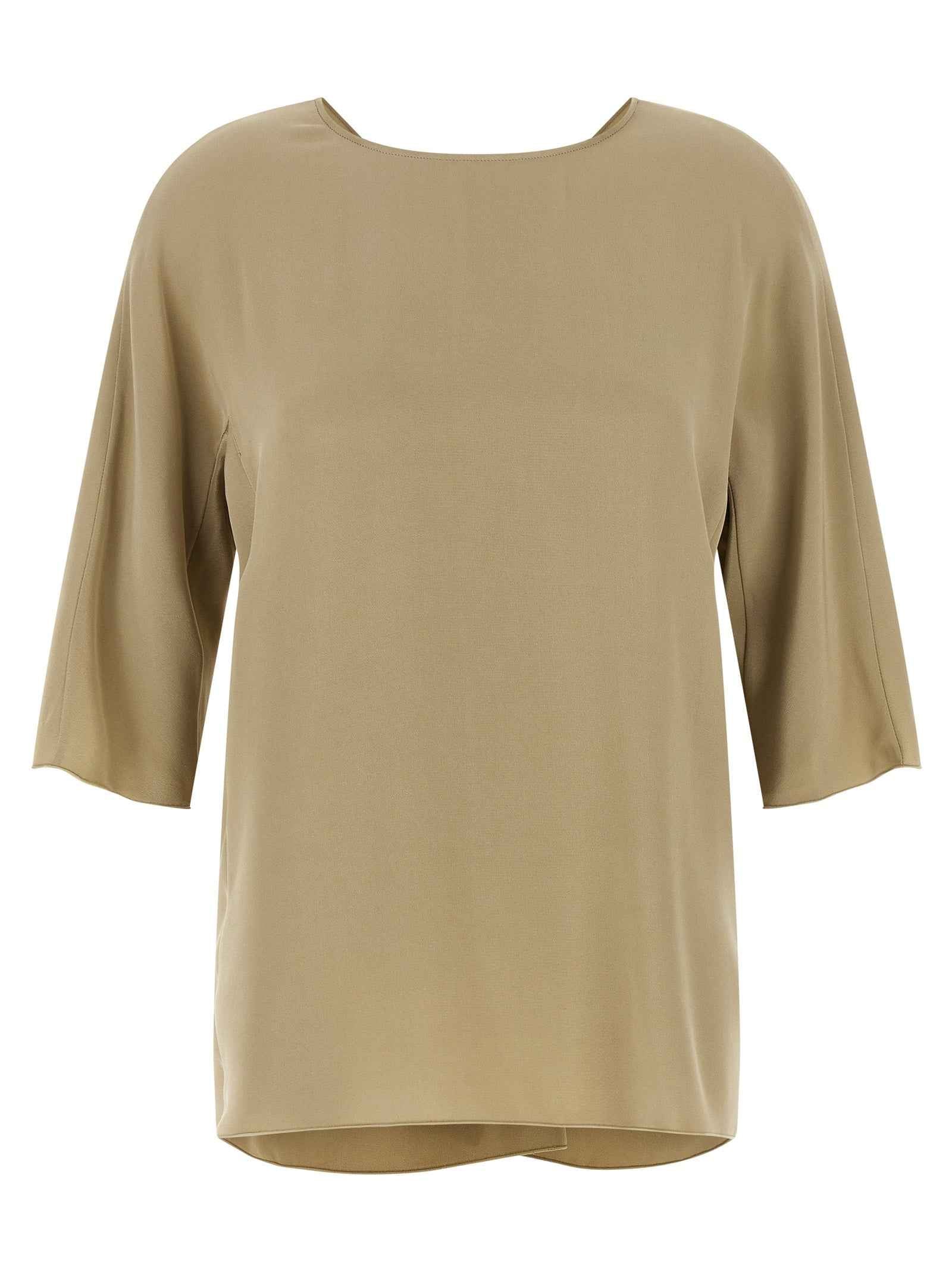 Max Mara Beige Silk Blouse