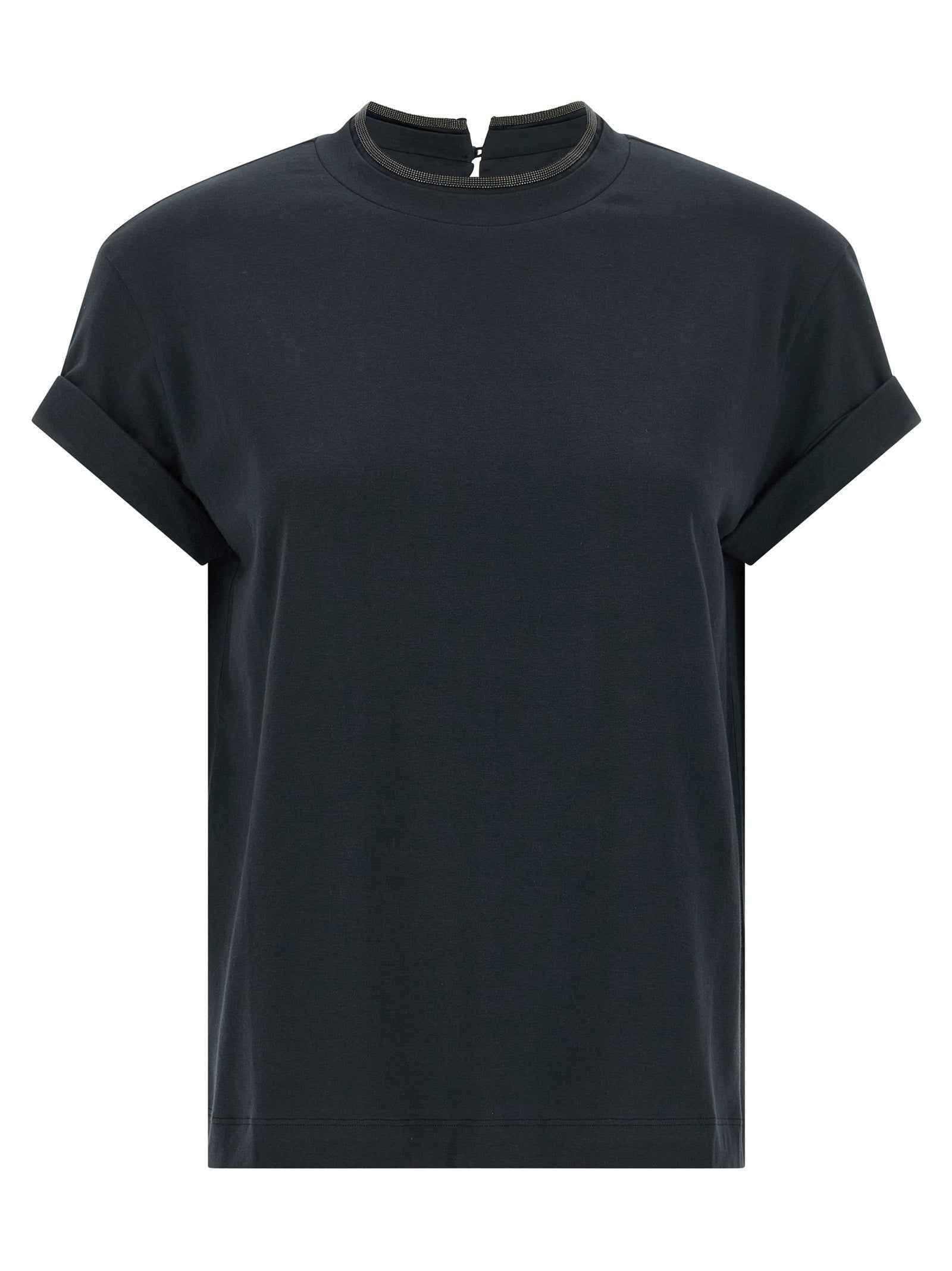 Brunello Cucinelli Blue Cotton T-Shirt