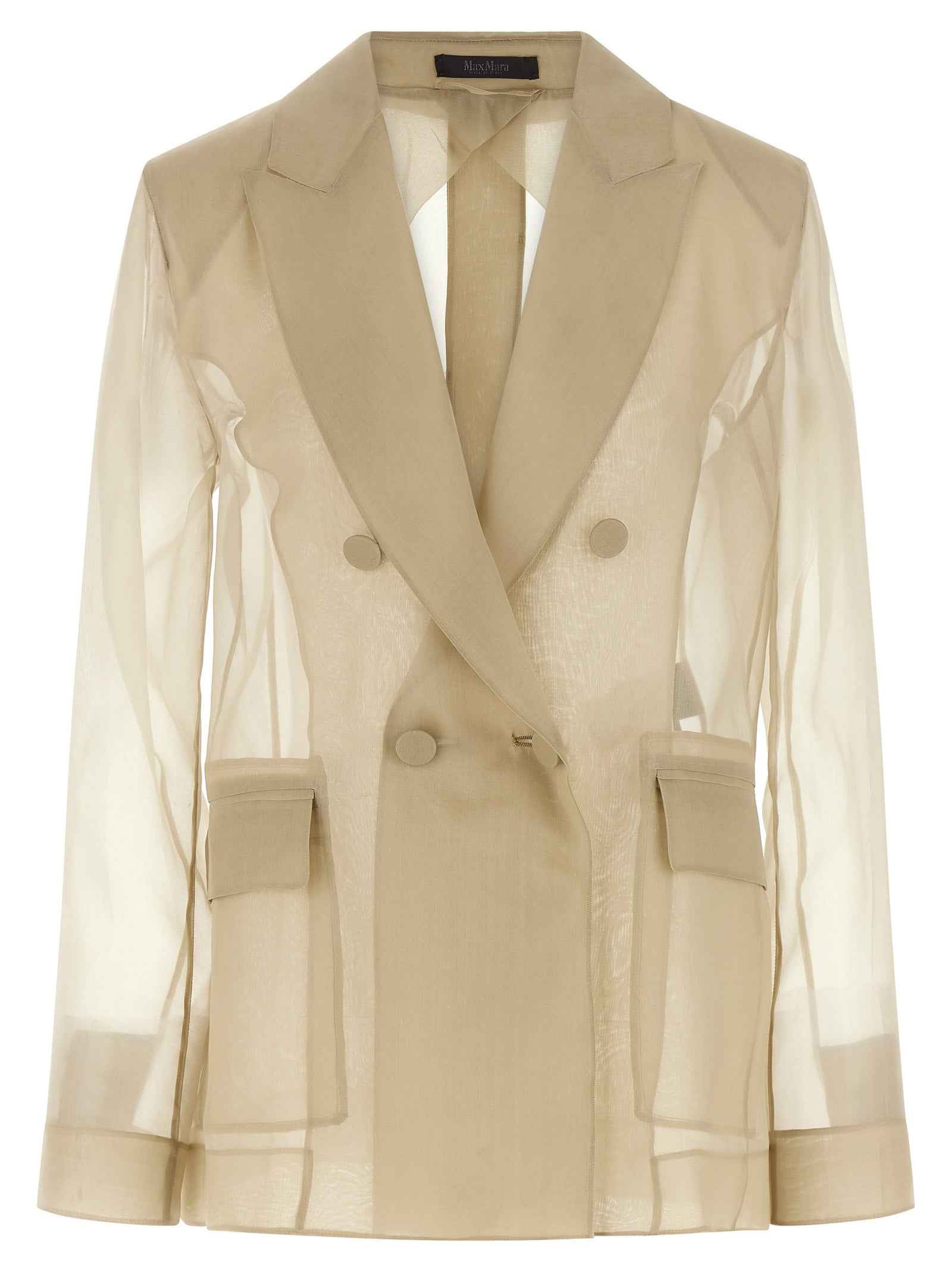 Max Mara Beige Silk Blazer