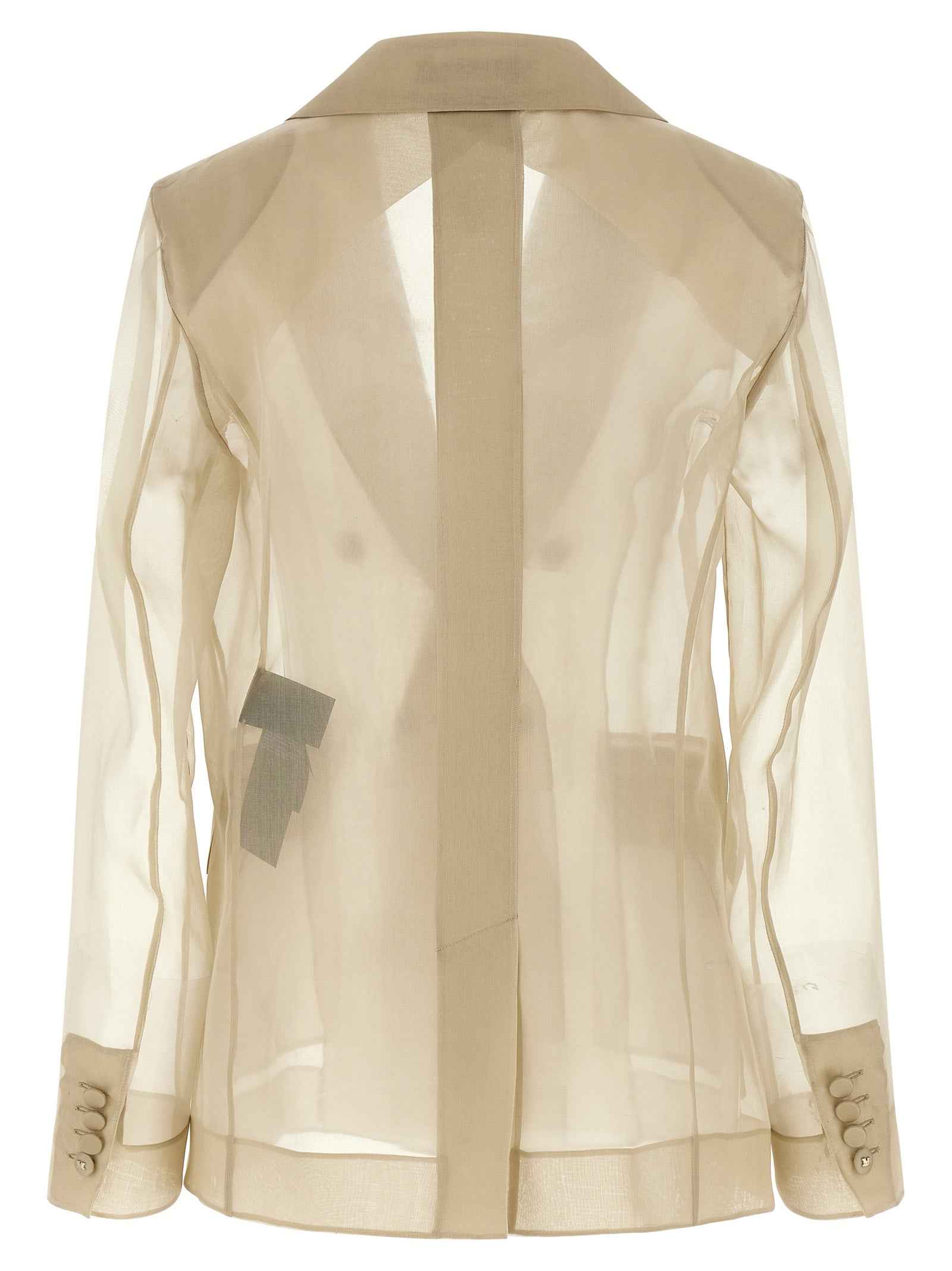 Max Mara Beige Silk Blazer