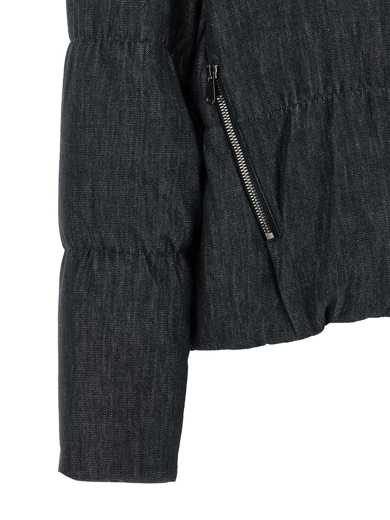 Brunello Cucinelli Blue Cotton Full-Length Jacket