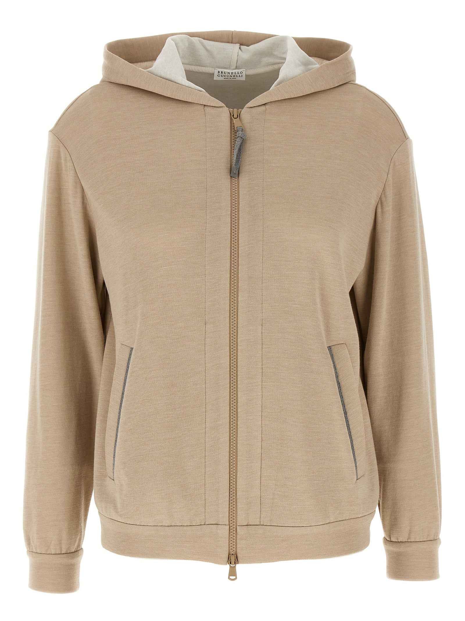 Brunello Cucinelli Beige Cotton Cardigan