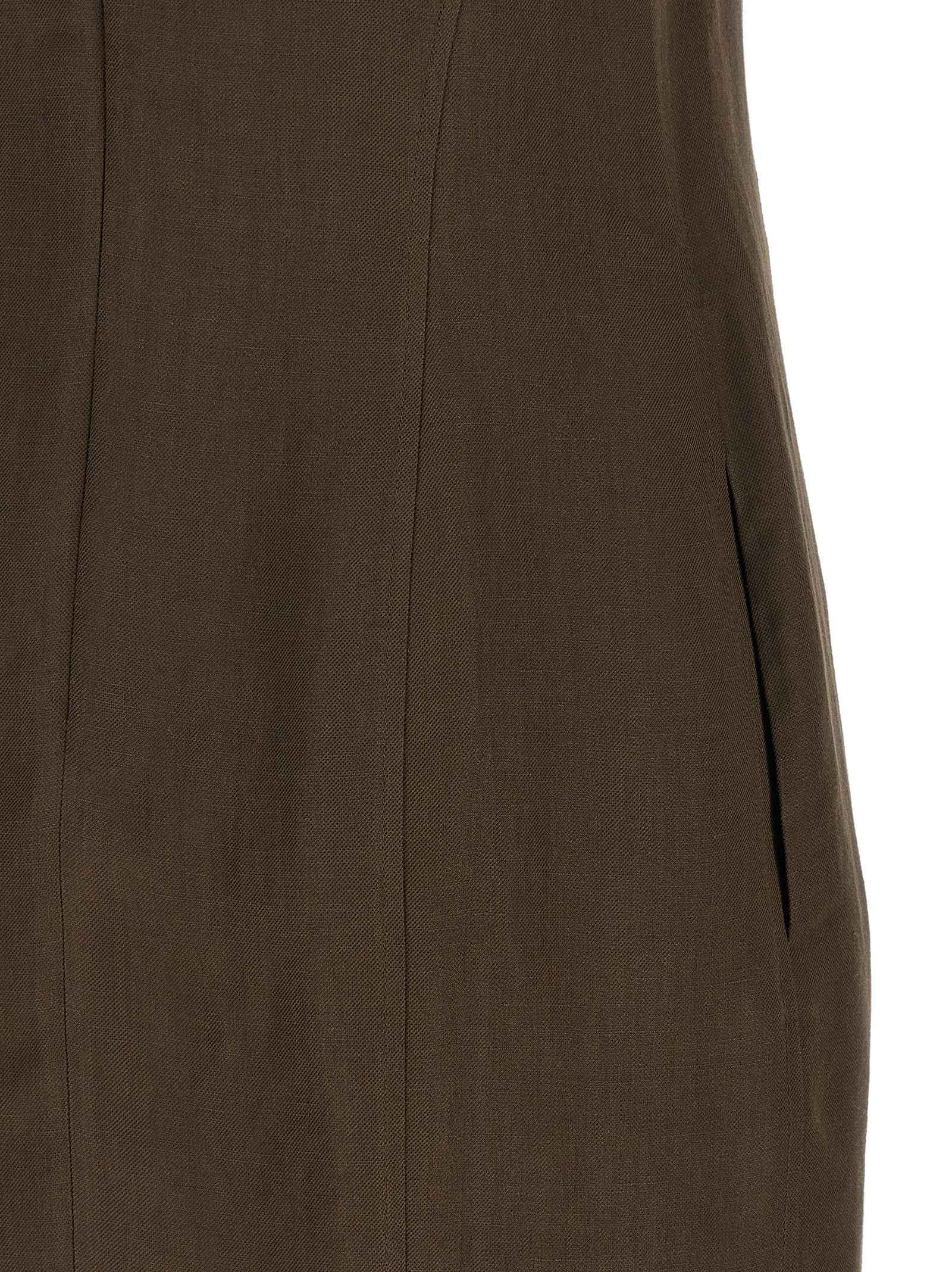 Brunello Cucinelli Brown Viscose Short Dress
