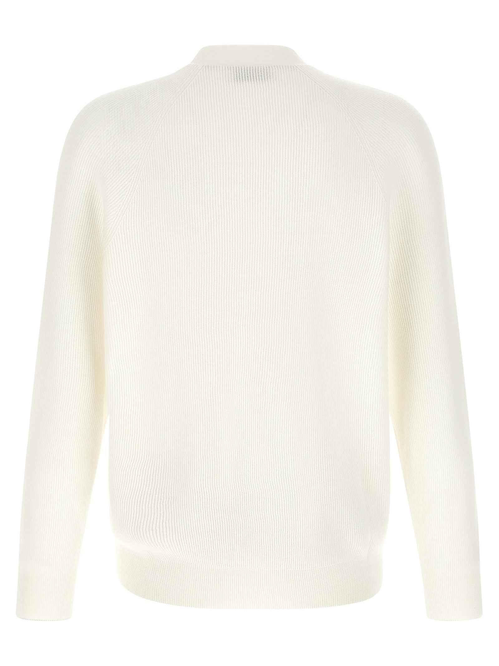 Brunello Cucinelli White Cotton Cardigan