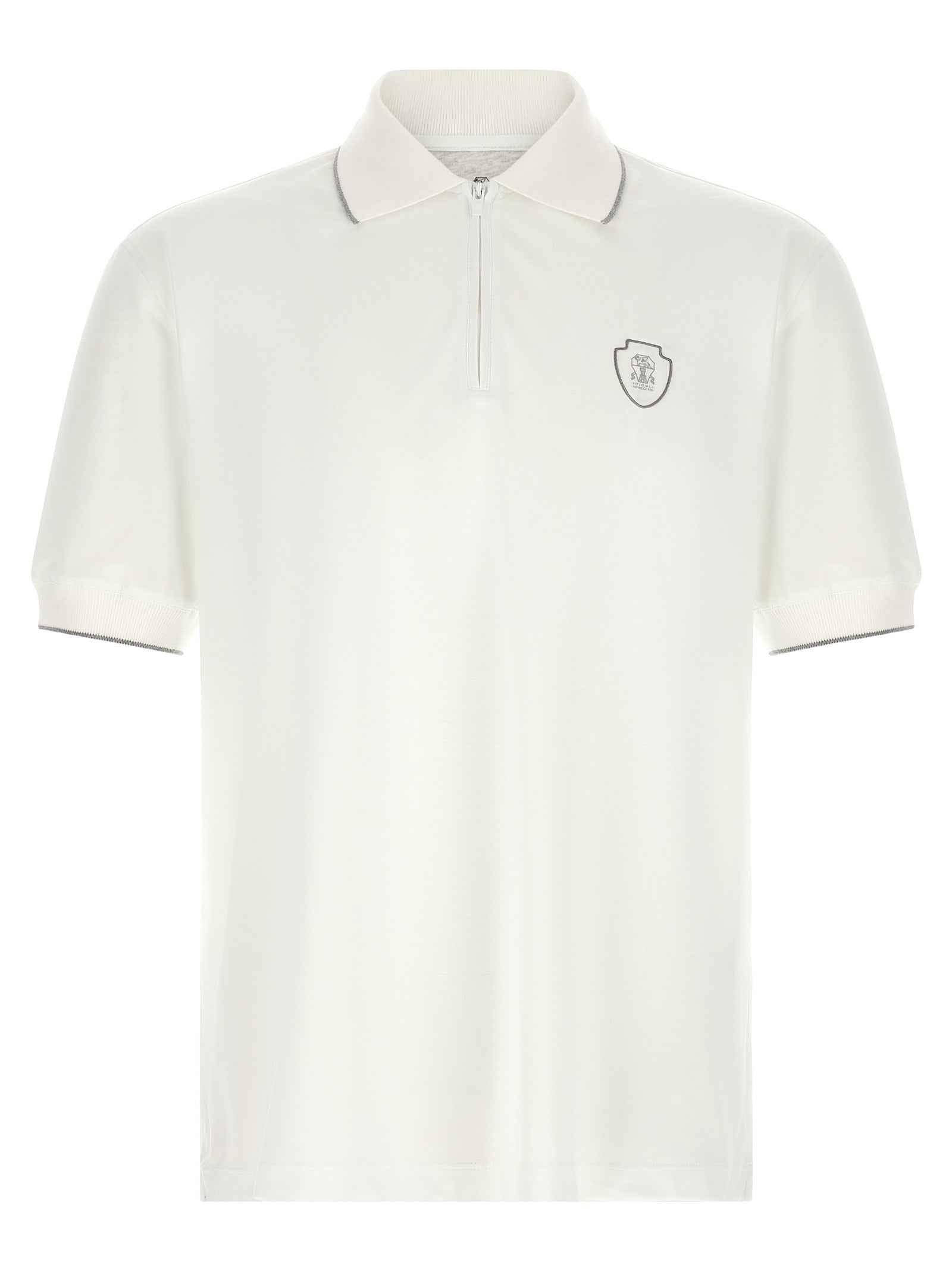 Brunello Cucinelli White Polyamide Polo Shirt