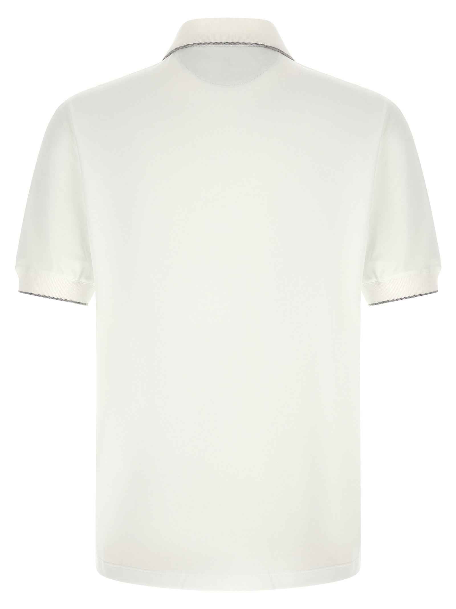 Brunello Cucinelli White Polyamide Polo Shirt
