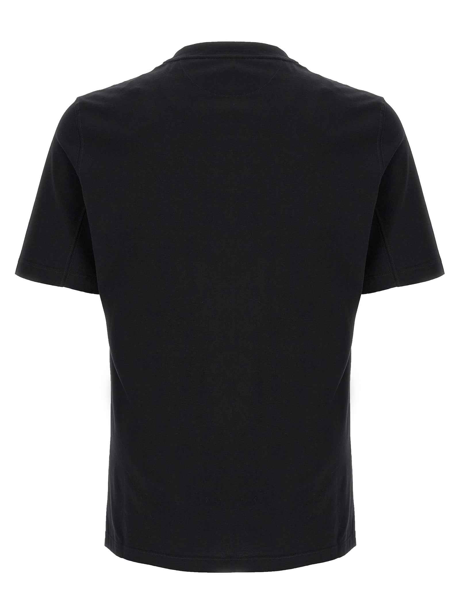 Brunello Cucinelli Black Cotton T-Shirt