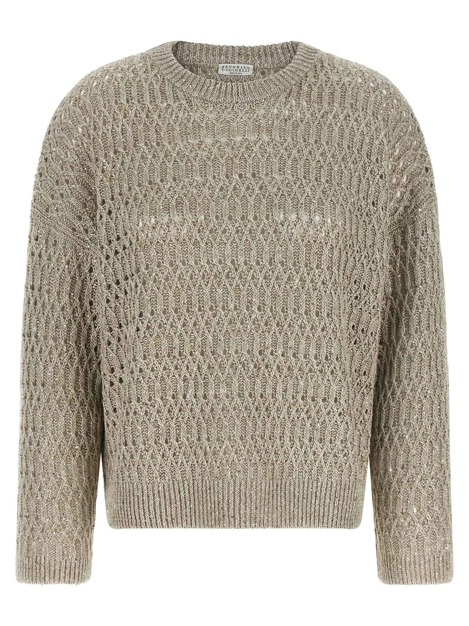 Brunello Cucinelli Beige Linen Cardigan