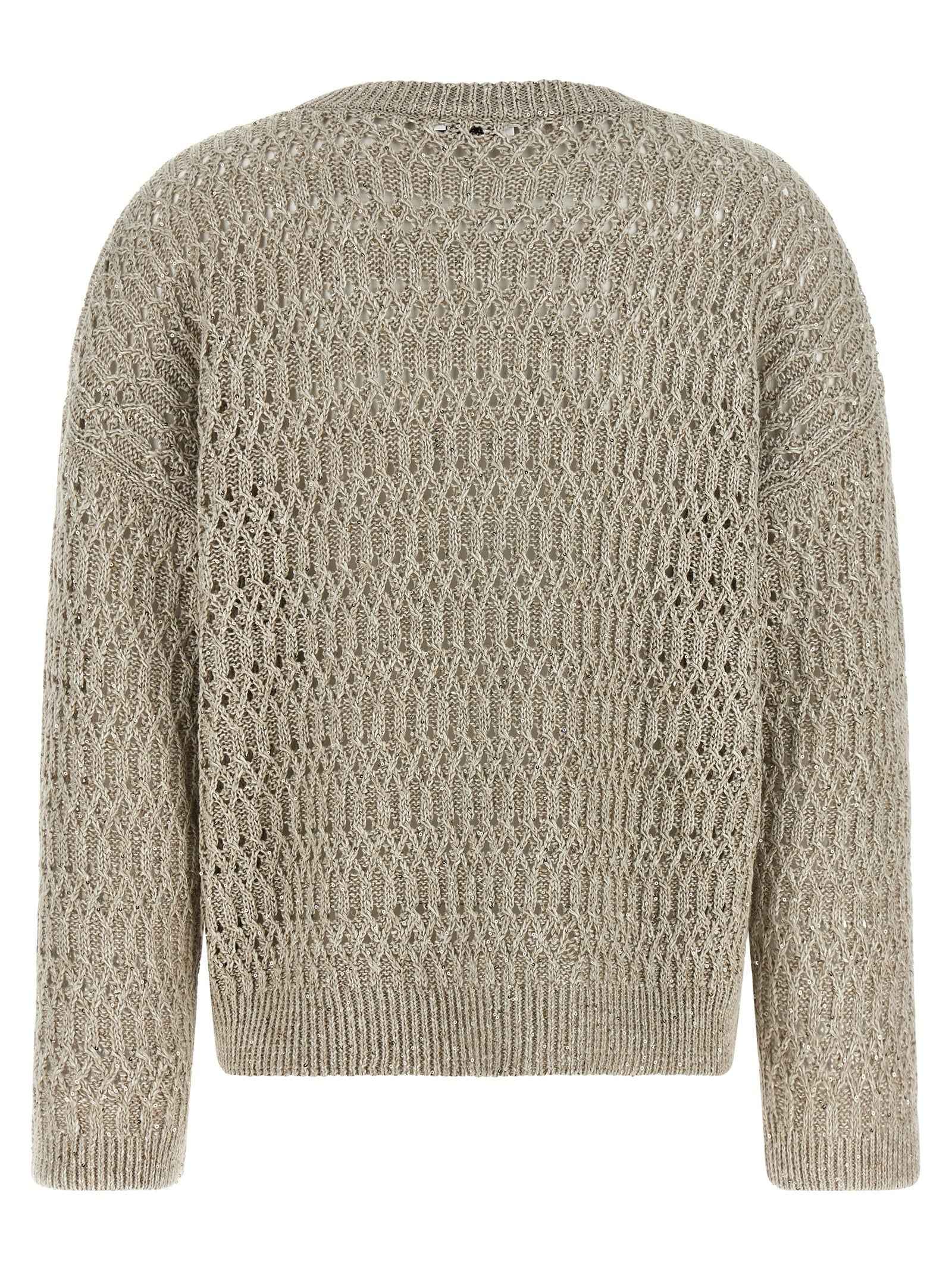 Brunello Cucinelli Beige Linen Cardigan