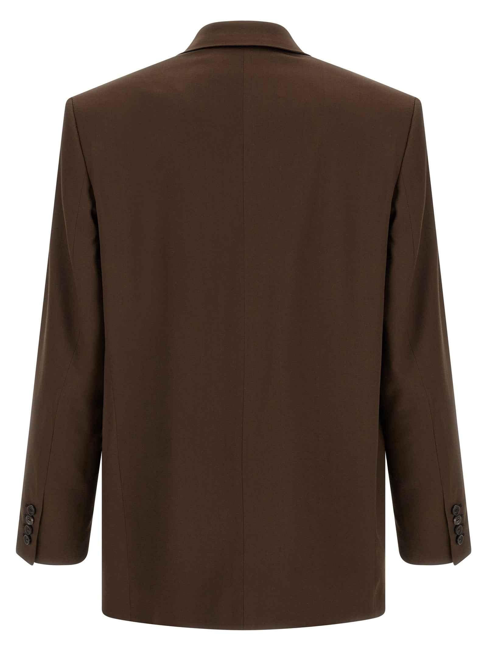 Saint Laurent Brown Silk Blazer