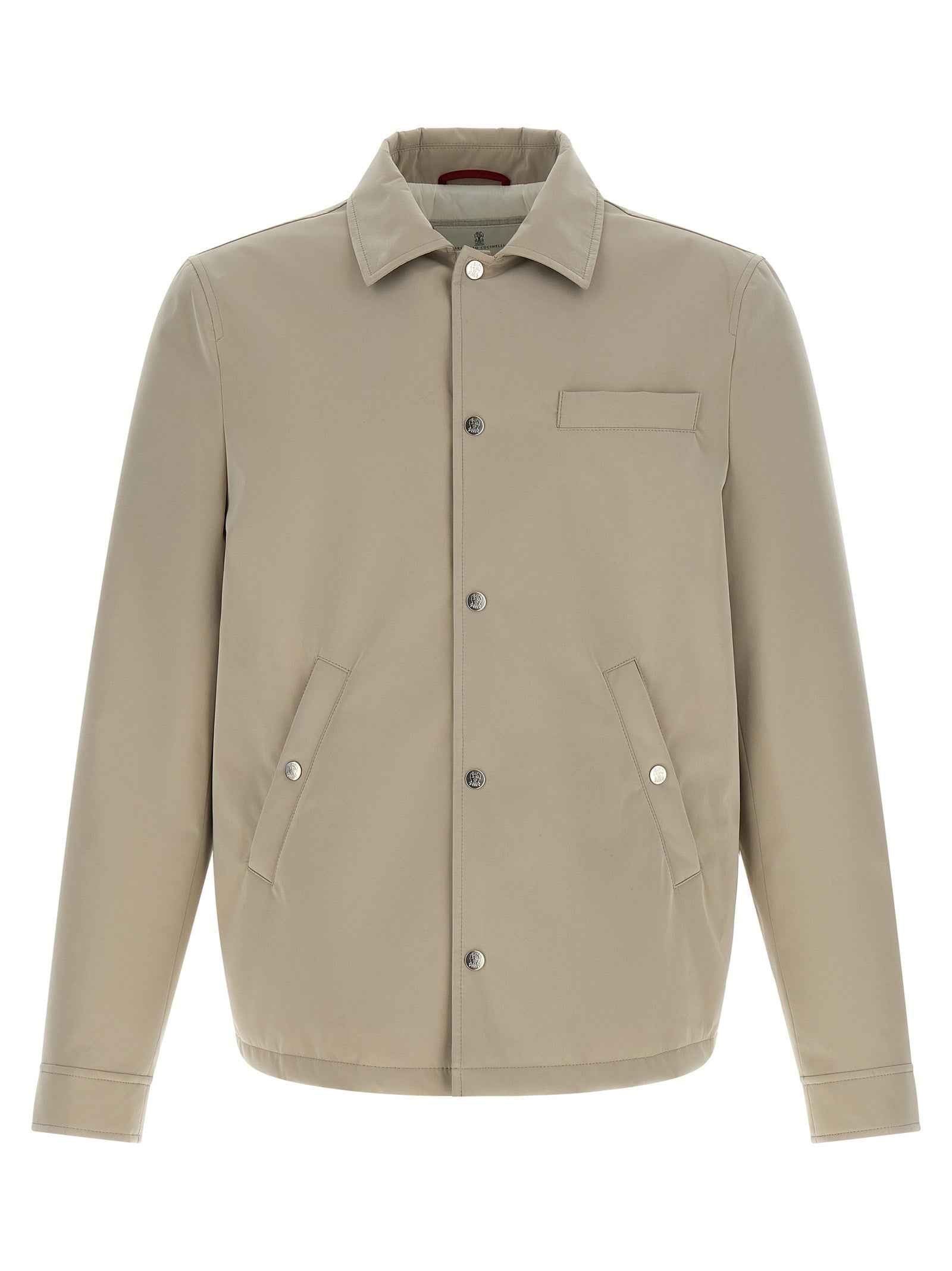 Brunello Cucinelli Gray Polyester Full-Length Jacket