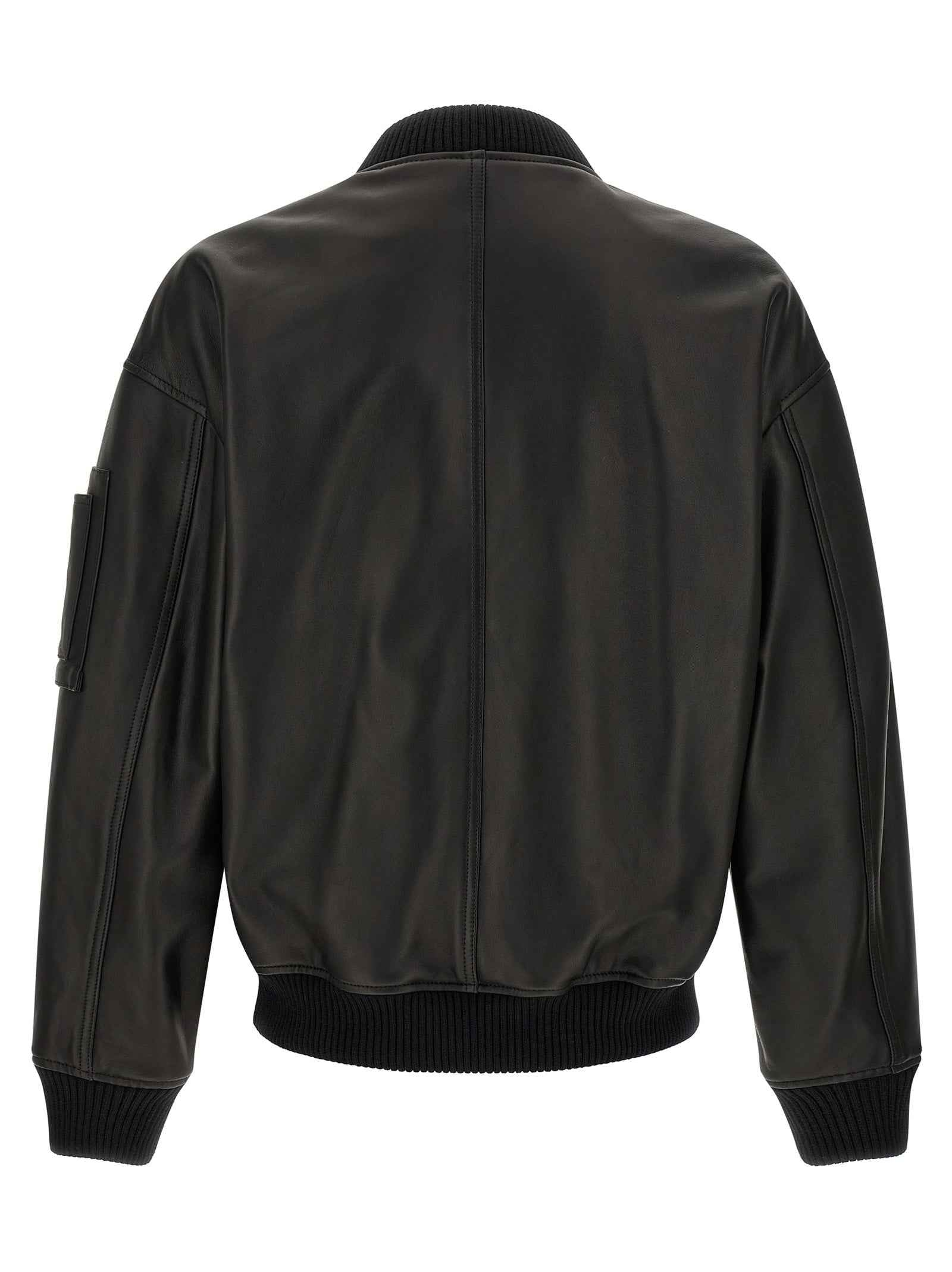 Dsquared² Black Leather Leather Jacket