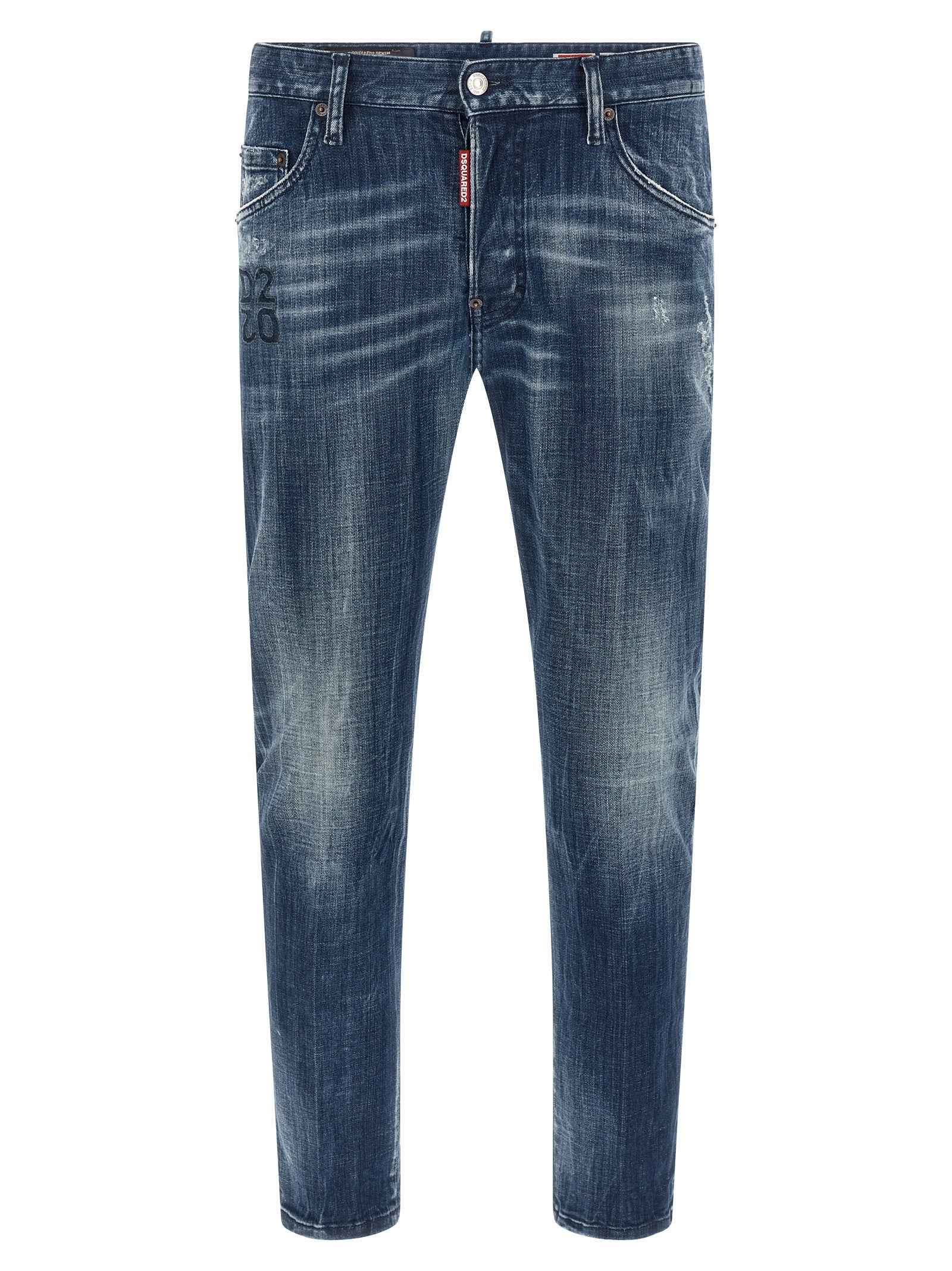 Dsquared² Blue Cotton Relaxed Fit Jeans