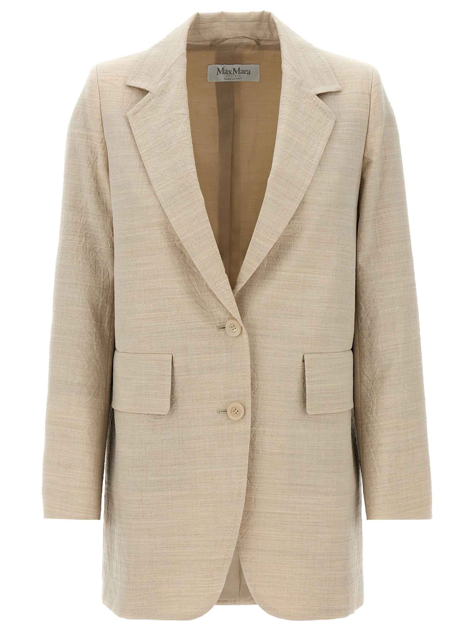 Max Mara Beige Virgin Wool Blazer