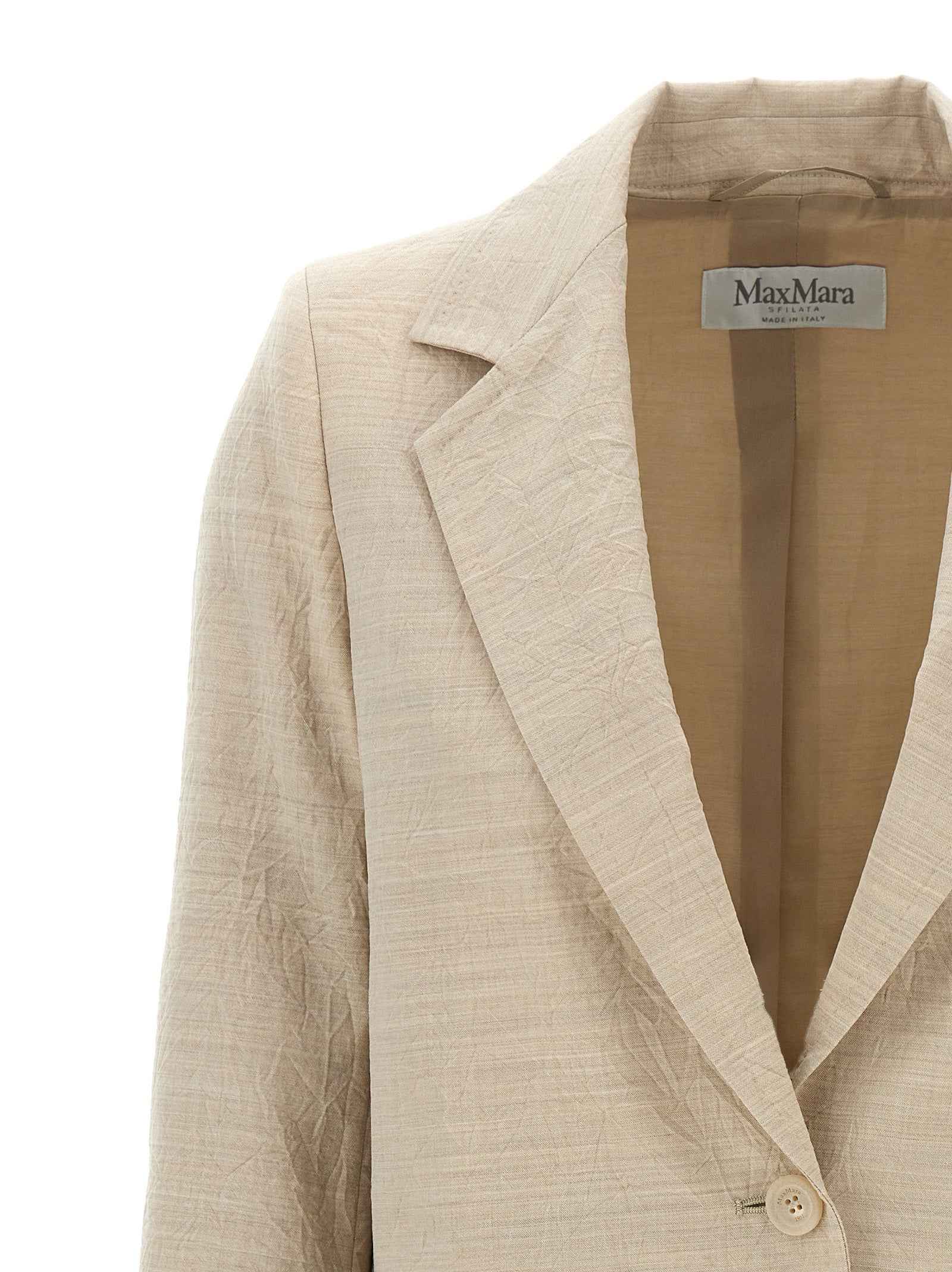 Max Mara Beige Virgin Wool Blazer
