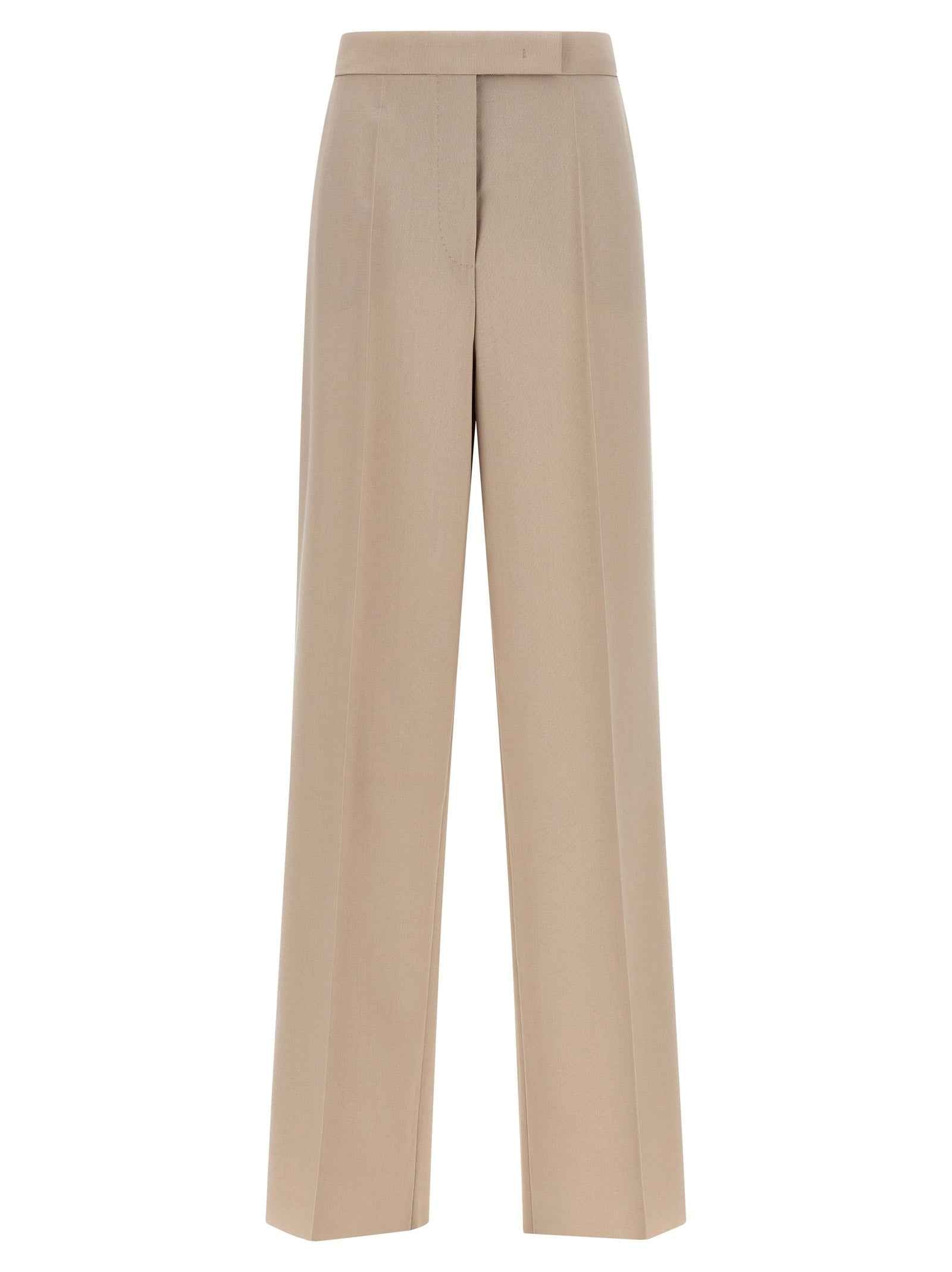 Max Mara Beige Virgin Wool Dress Pants