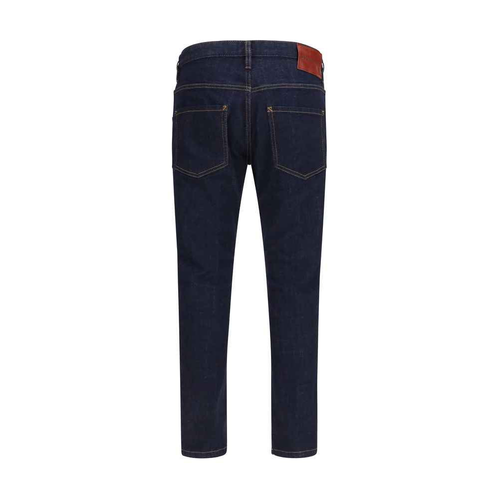 Dsquared² Blue Cotton Slim Fit Jeans