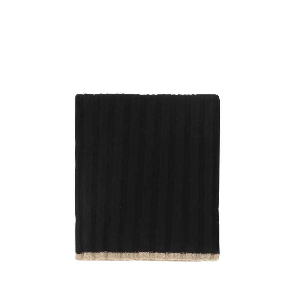Brunello Cucinelli Black Cashmere Scarf