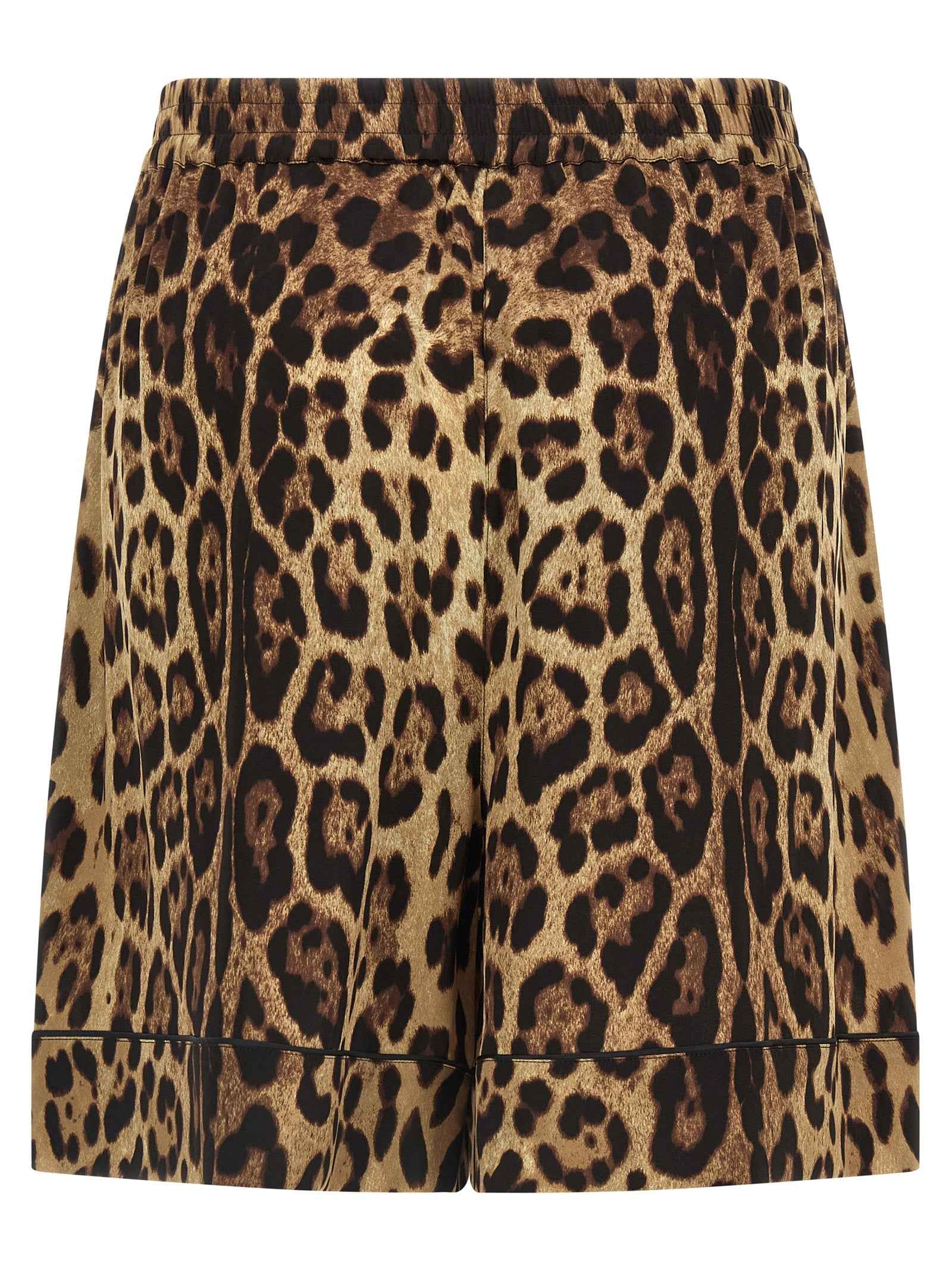 Dolce & Gabbana Brown Silk Bermuda Shorts