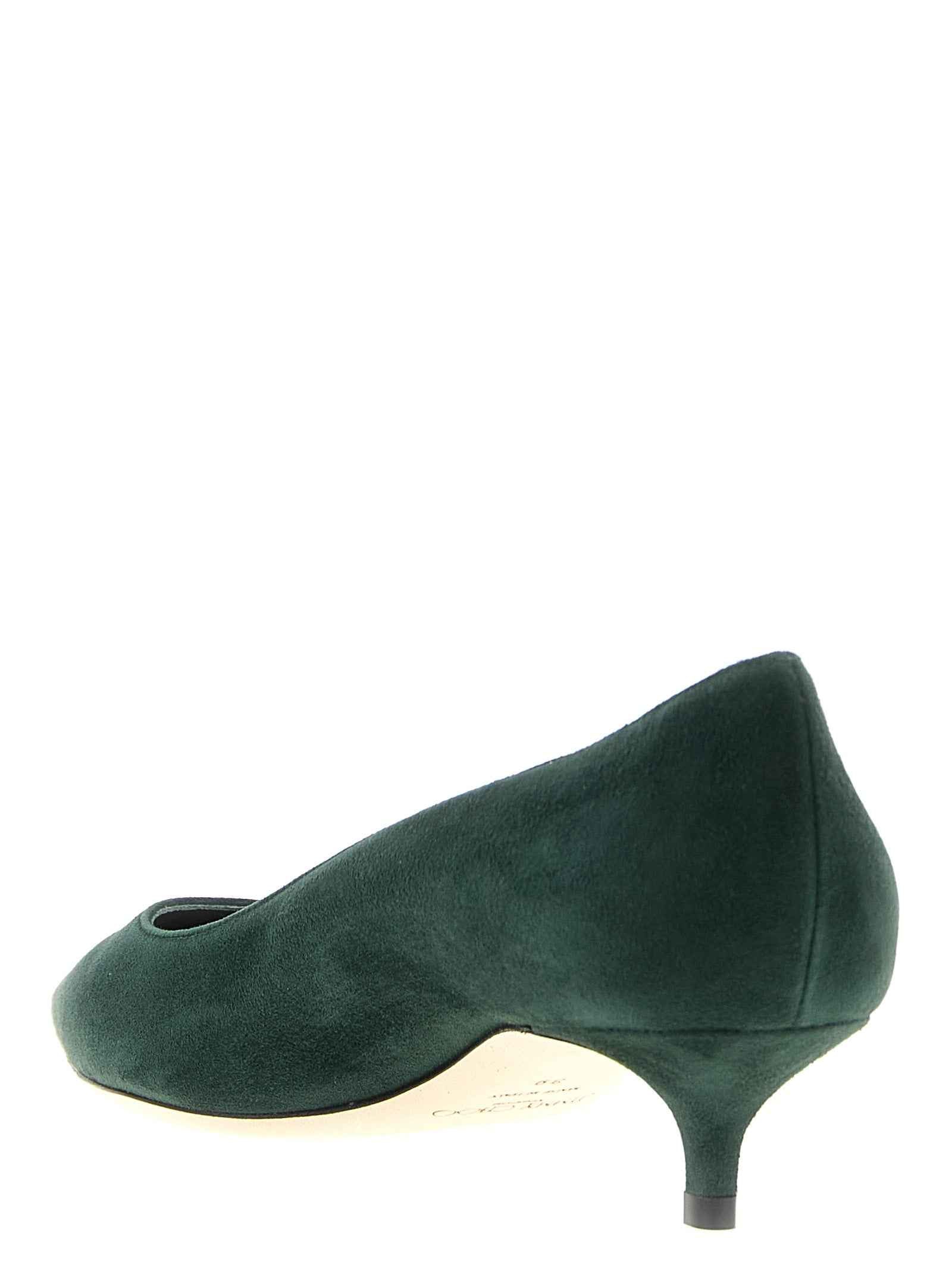 Jimmy Choo Bicolor Leather Mid Heel Pumps