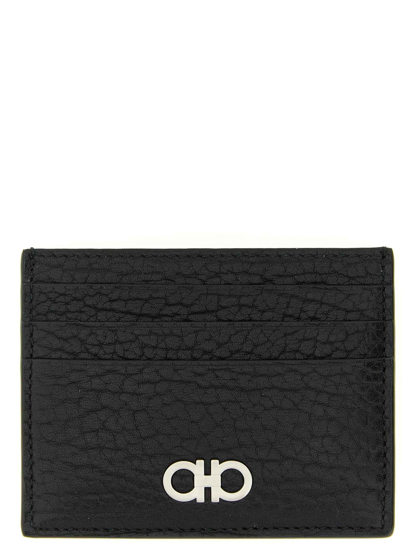 Ferragamo Black Calfskin Cardholder